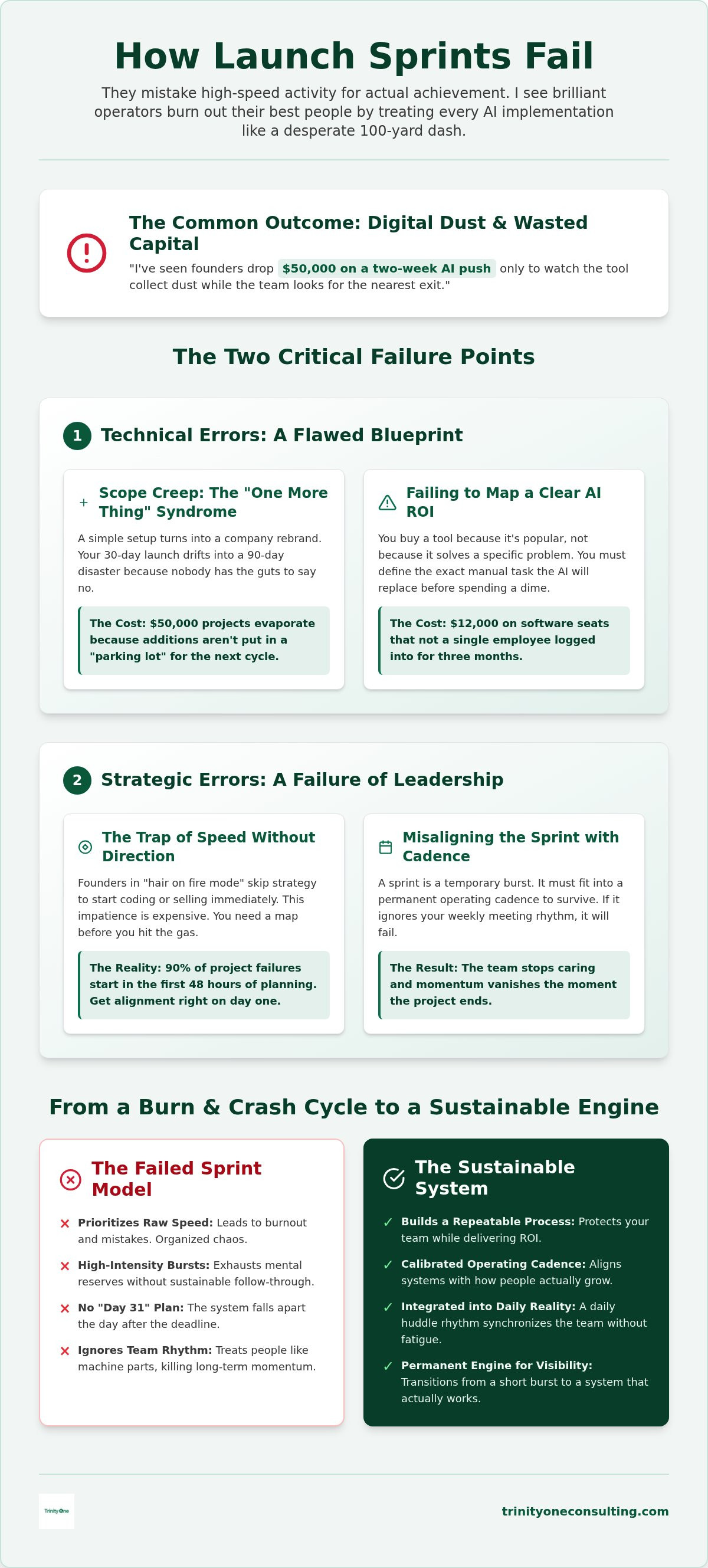 Common launch sprint mistakes