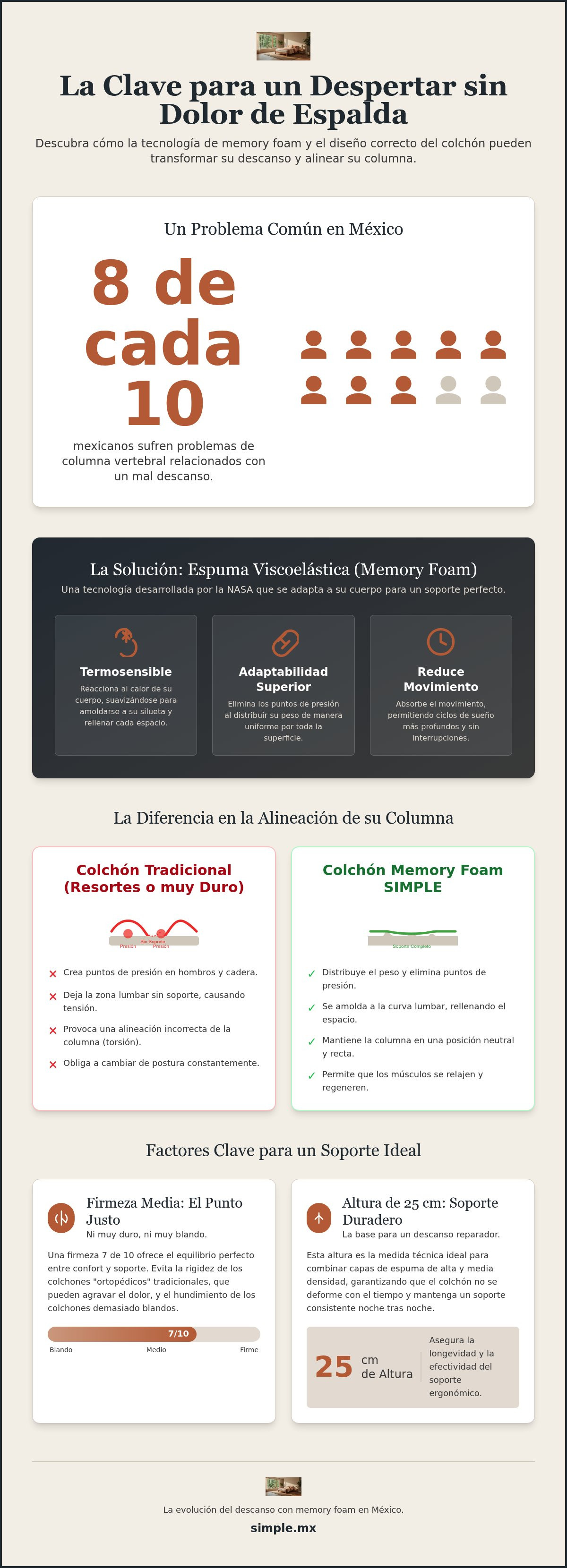 Mejor postura para dormir con dolor de espalda