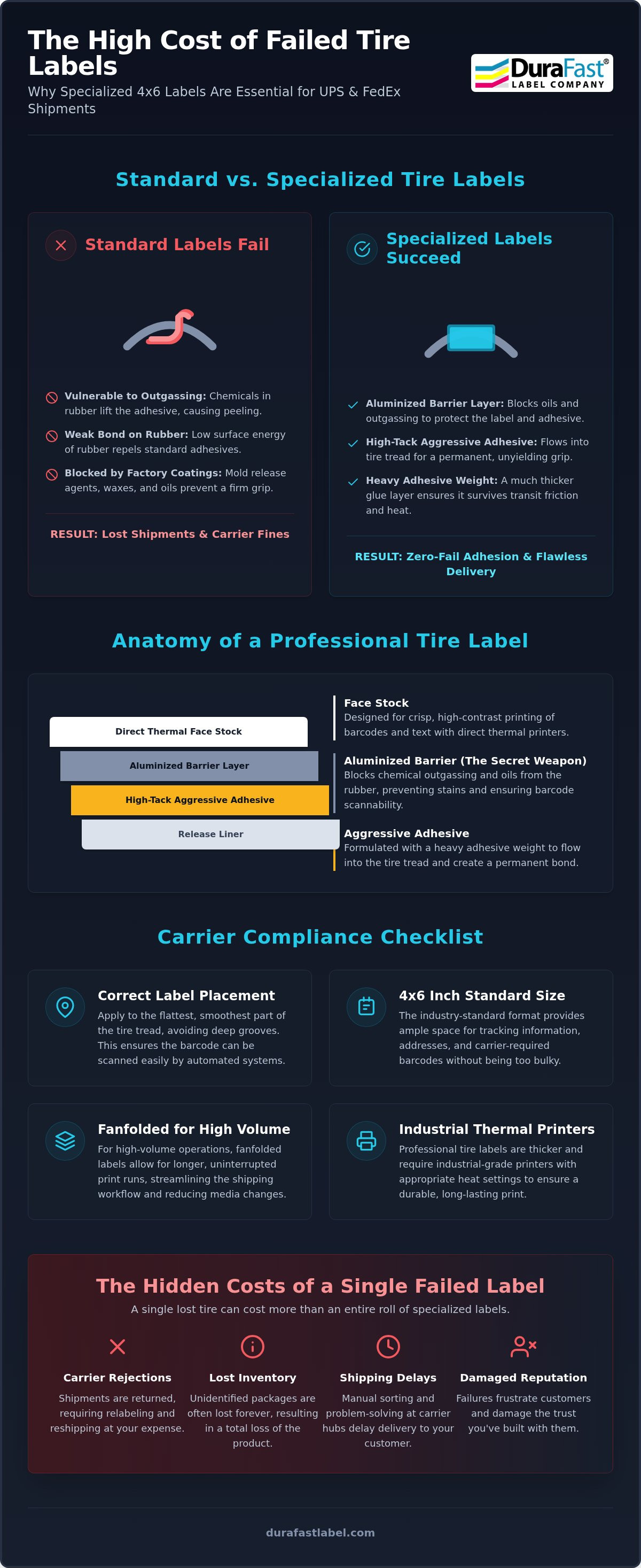 Ups and fedex 4x6 tire shipping labels