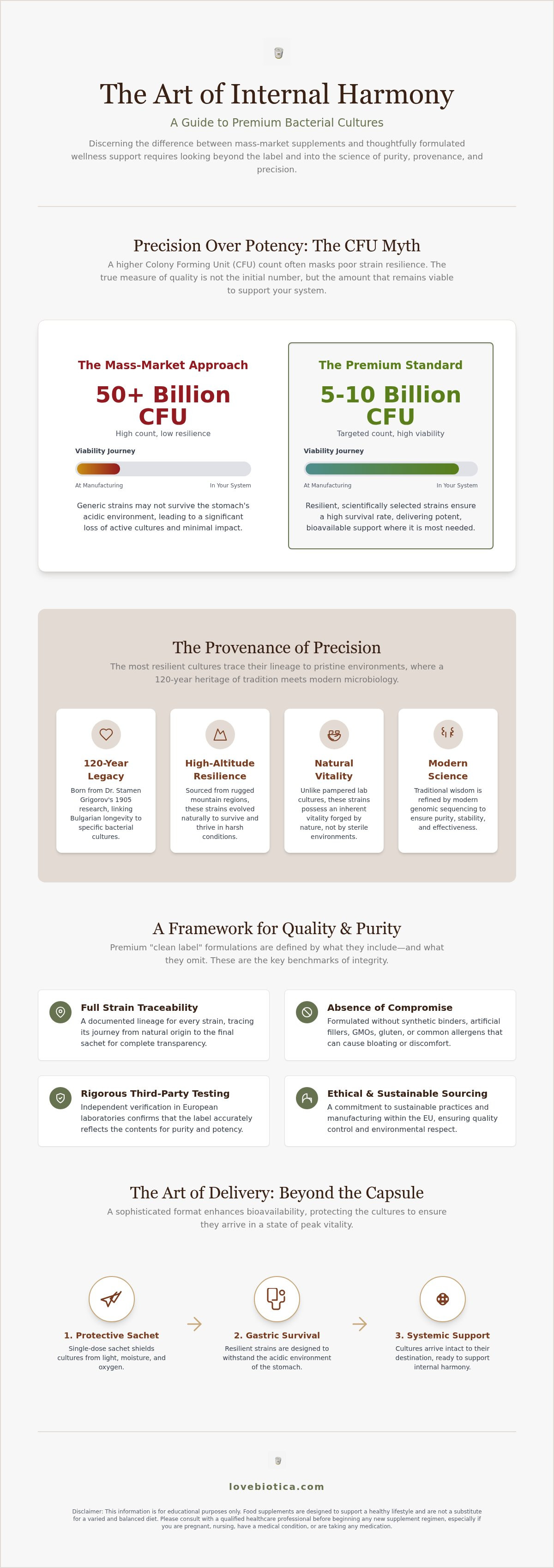 Probiotic quality and purity standards