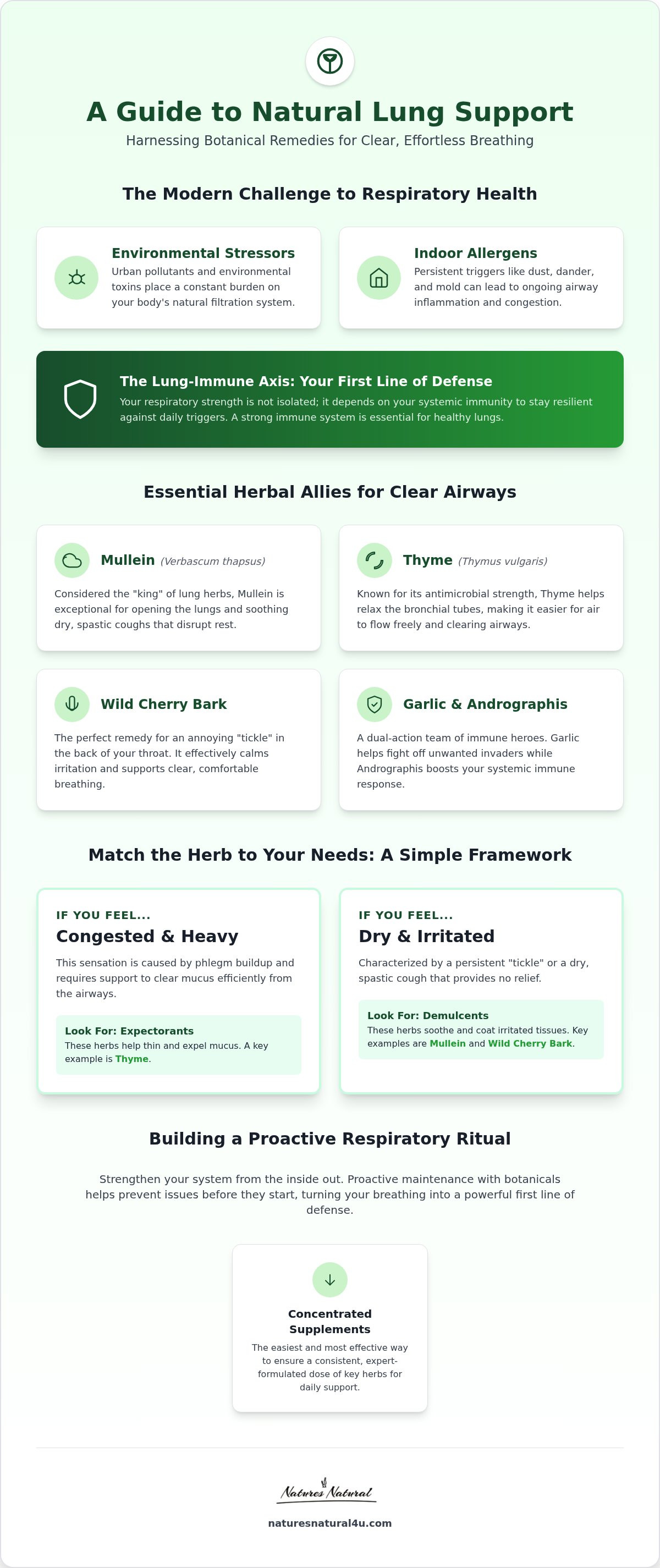 Herbs for lung health and breathing
