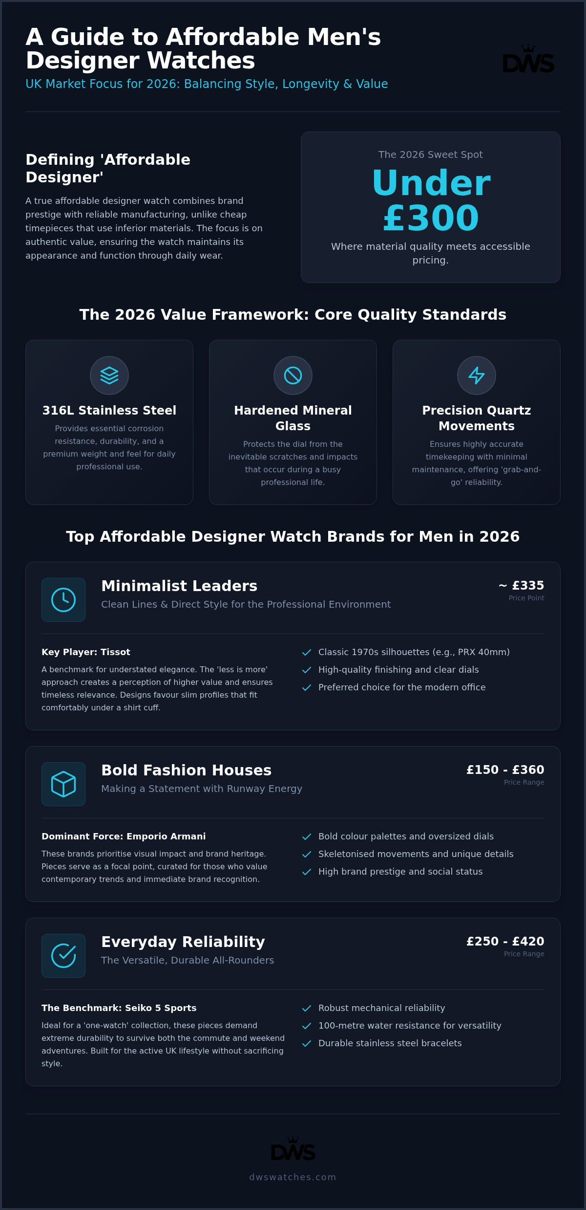 Affordable men's designer watch brands uk