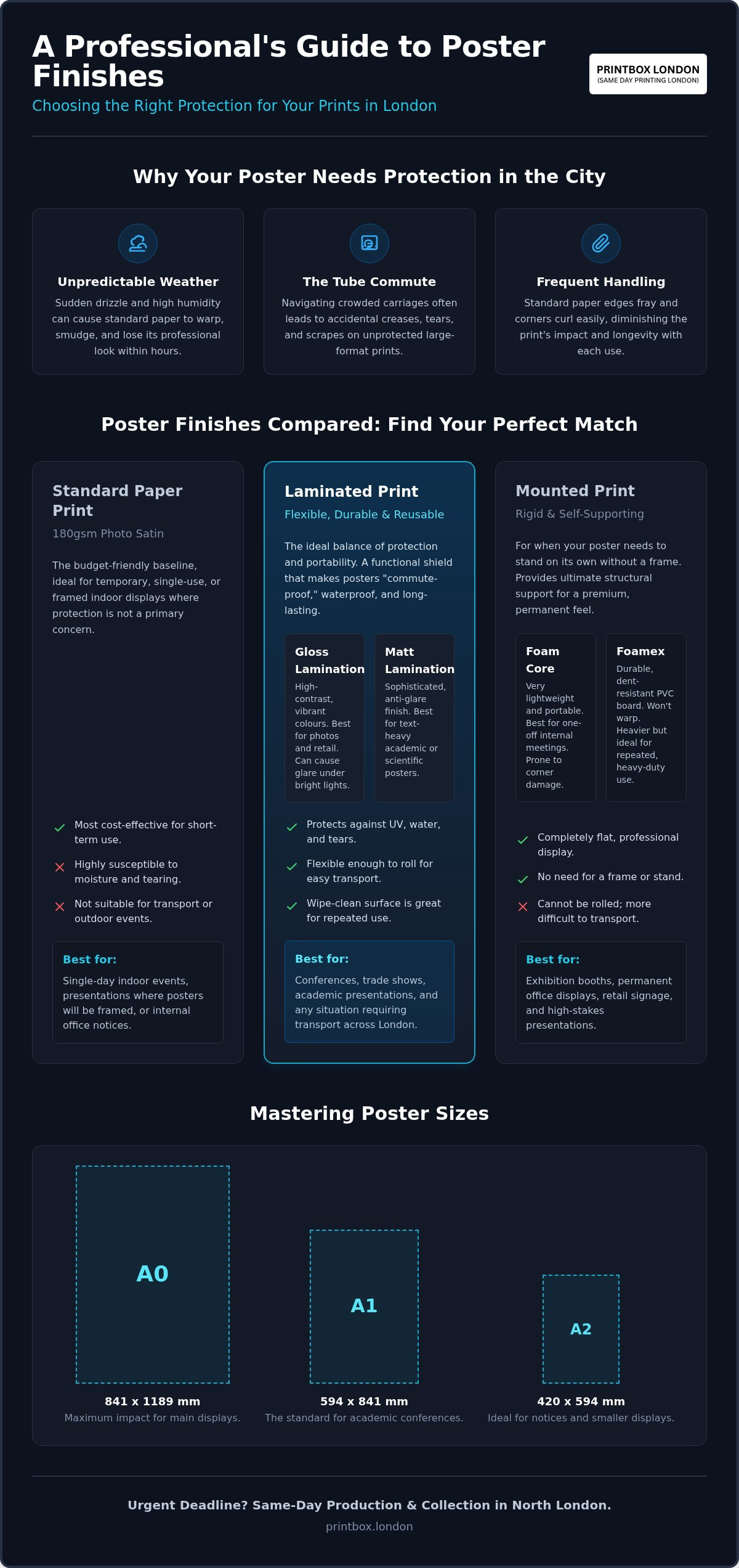 Laminated poster printing london