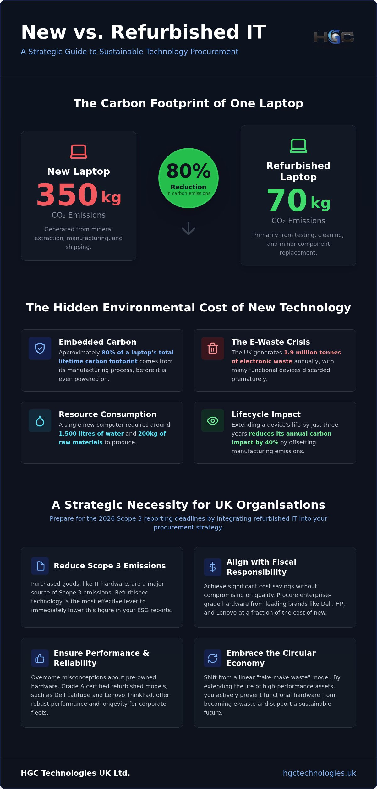 Environmental impact of buying new vs refurbished tech