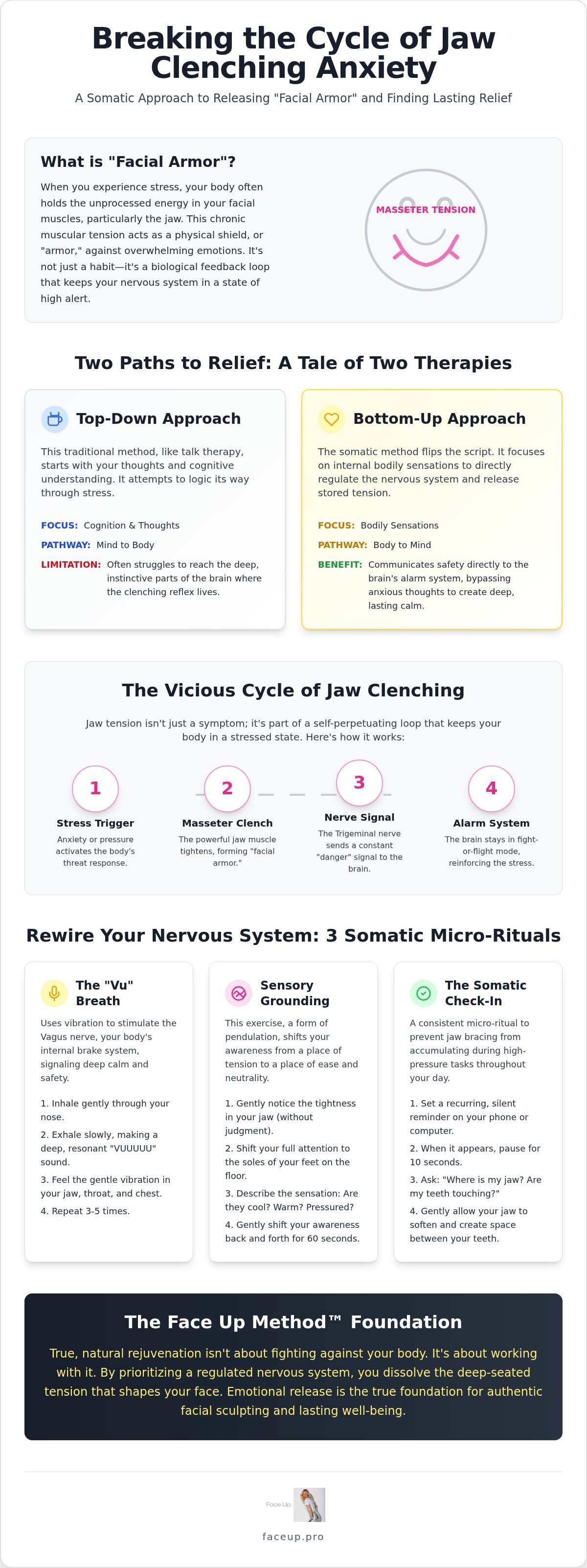 Somatic exercises for jaw clenching anxiety
