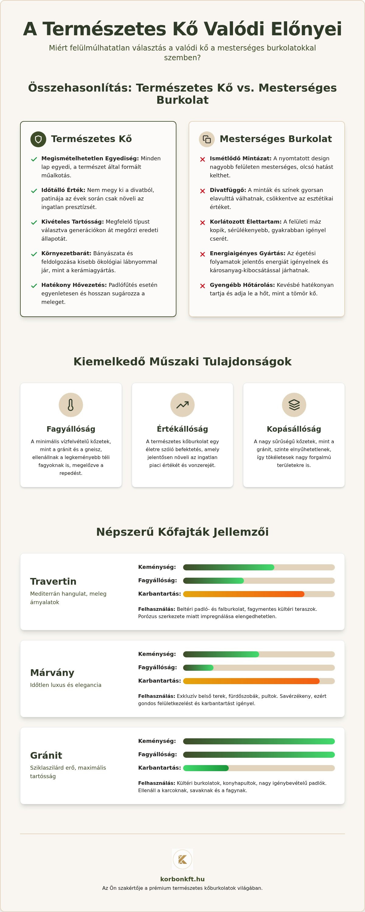 Természetes kőburkolat előnyei