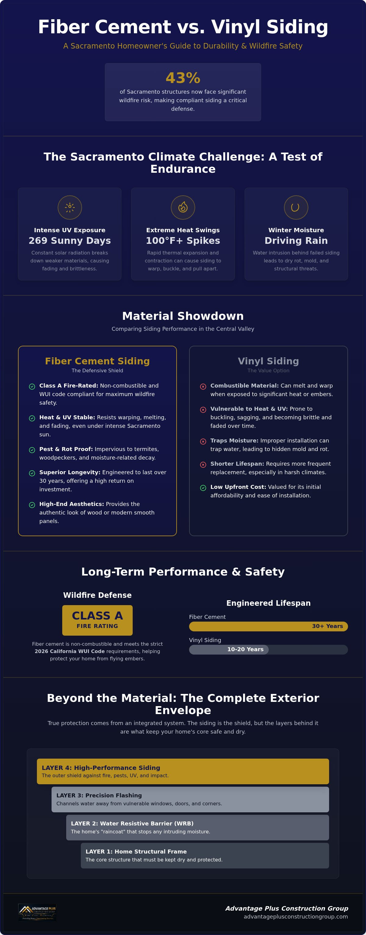 Fiber cement vs vinyl siding Sacramento