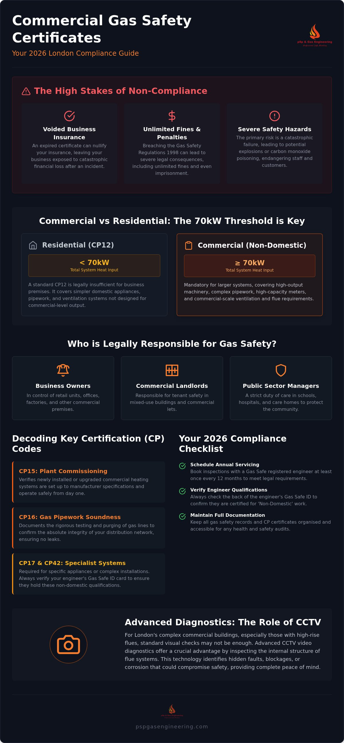 Commercial gas safety certificate London