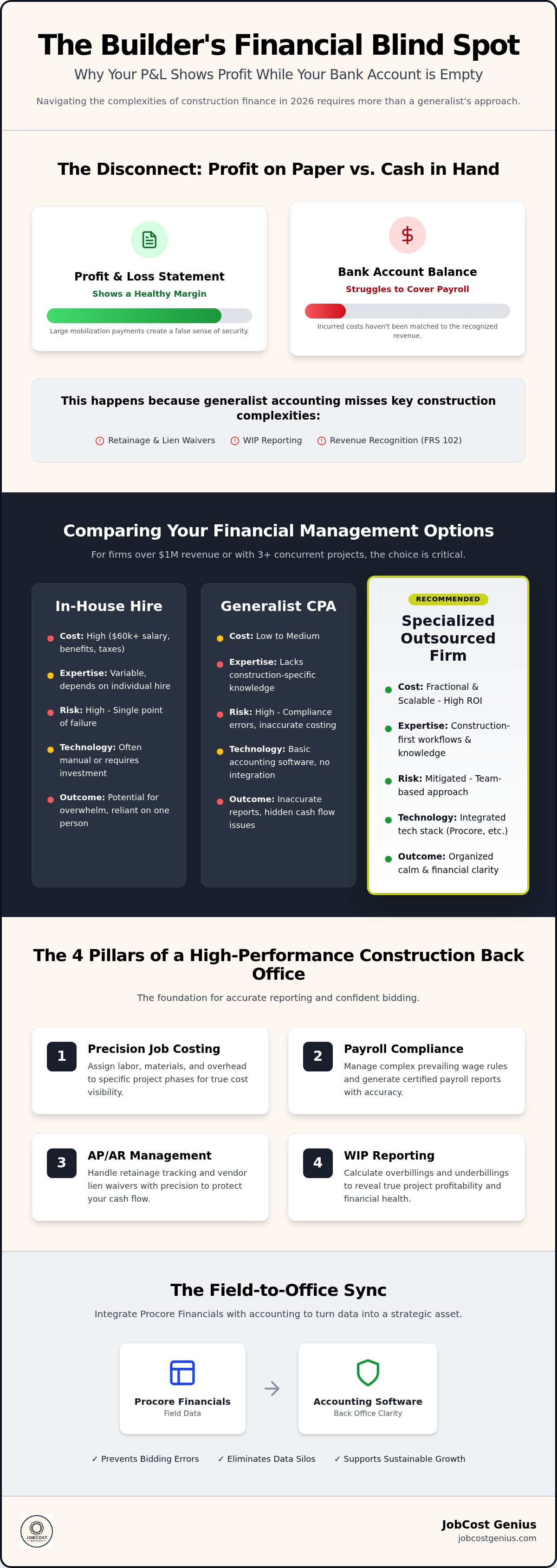 Outsourced bookkeeping for construction firms