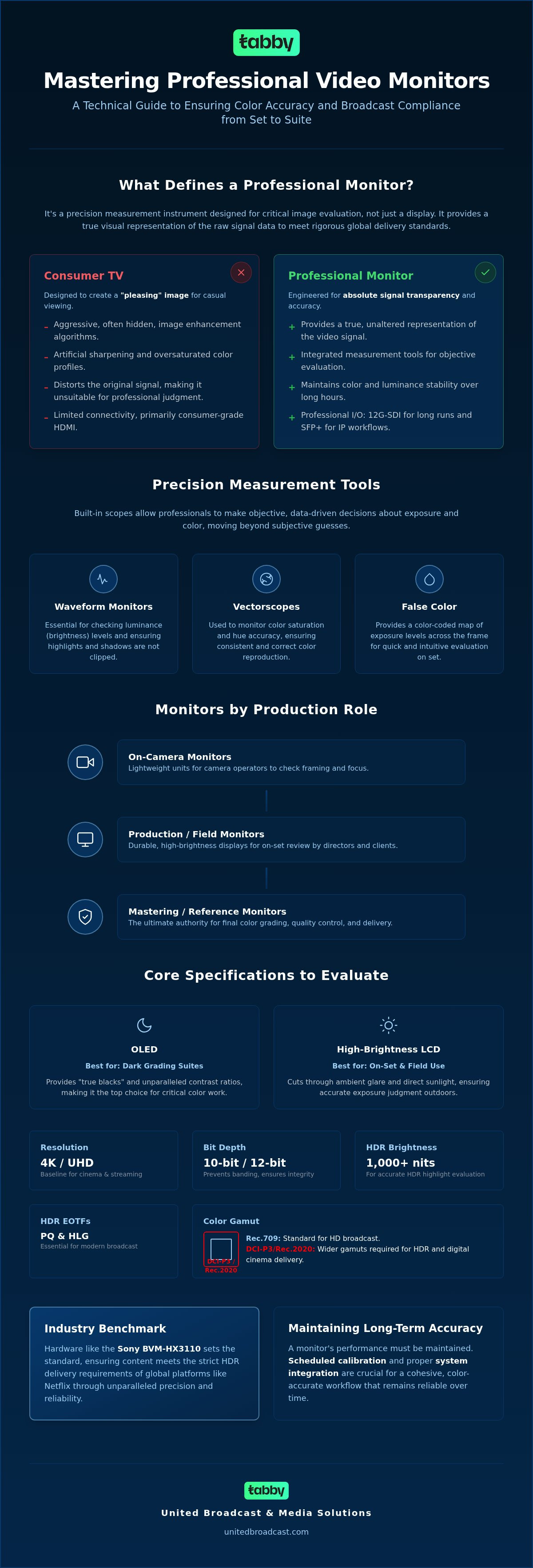 Professional video monitor