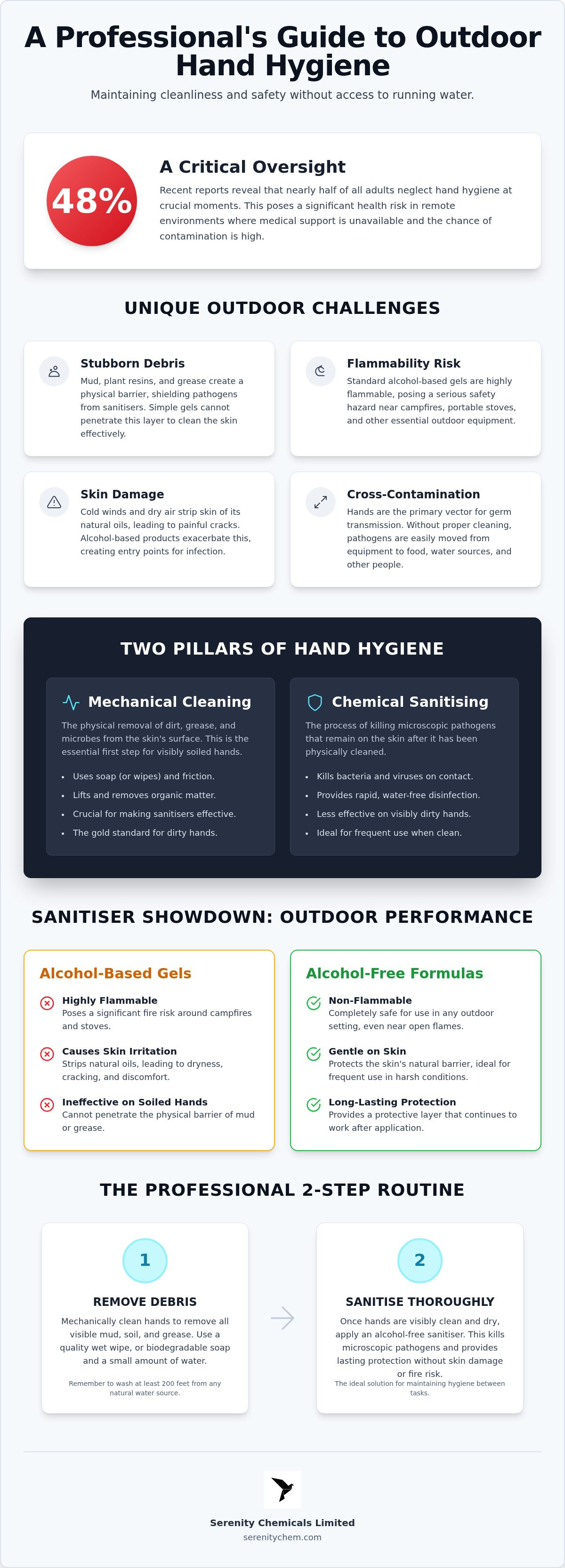 How to keep hands clean outdoors