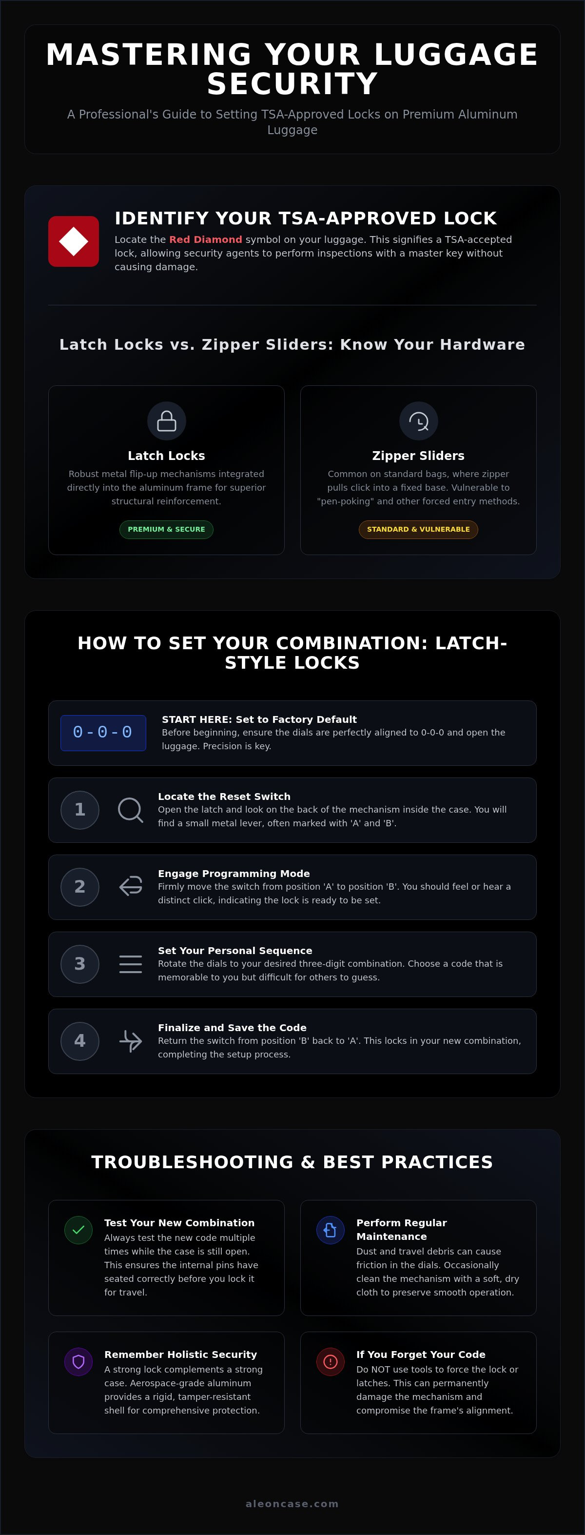 How to set tsa lock on luggage