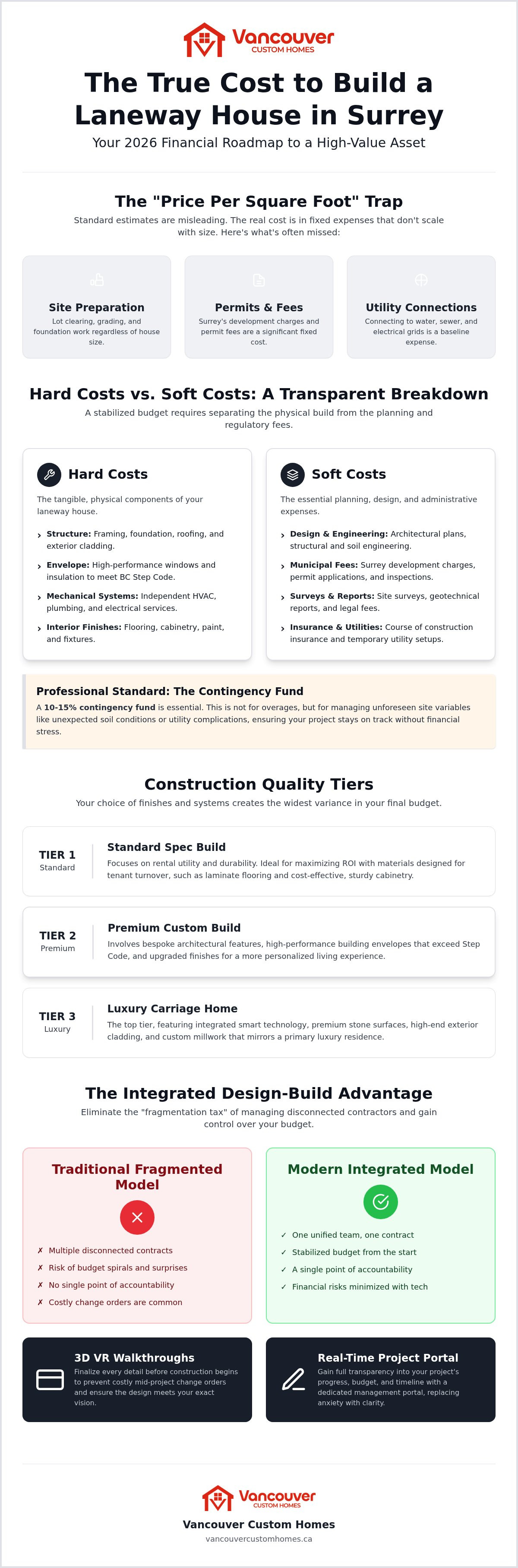 Cost to build a laneway house in Surrey BC