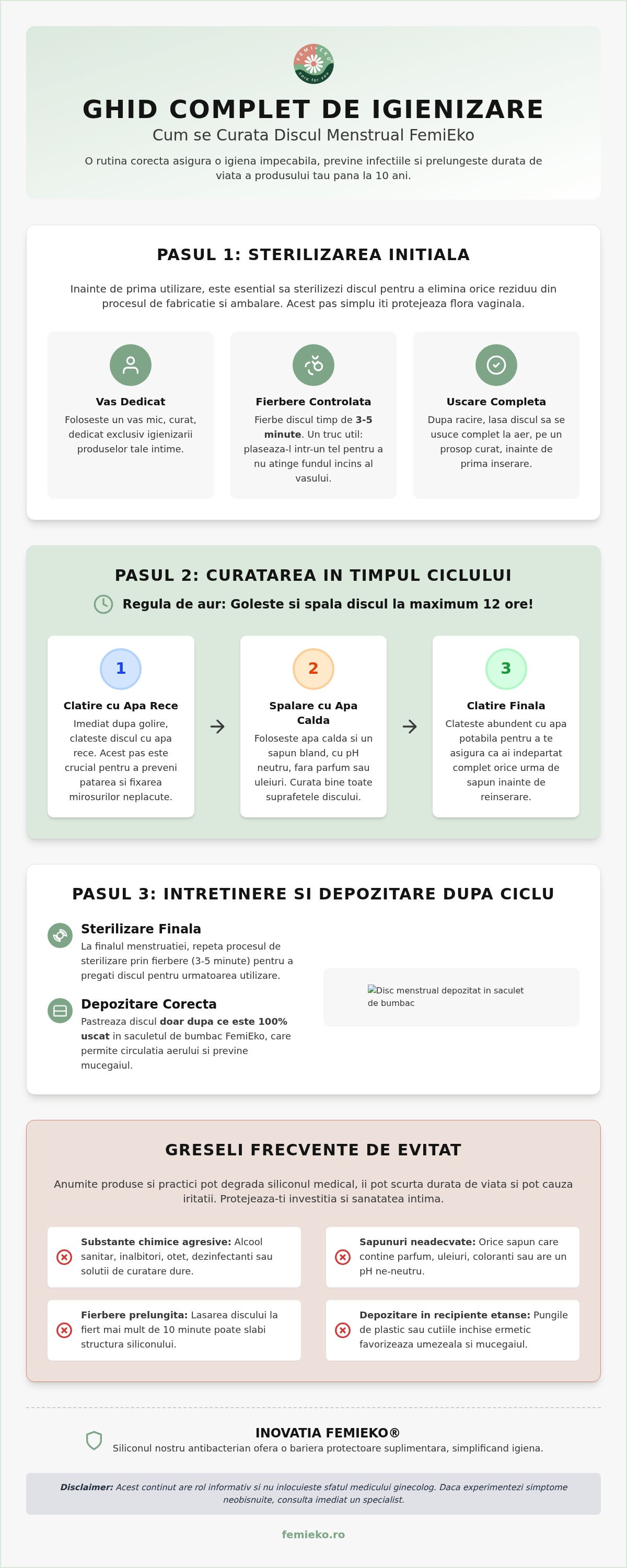 Cum se curata discul menstrual