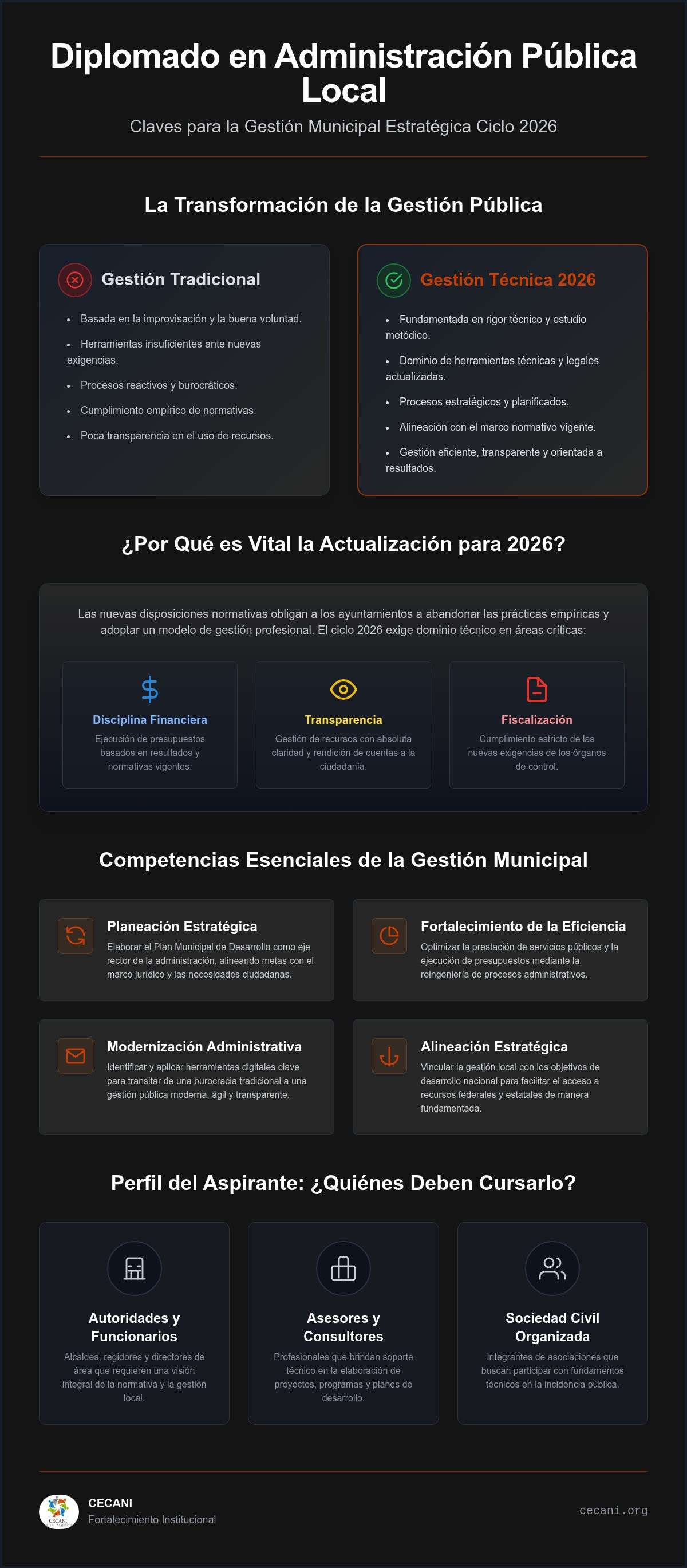 Diplomado en administración pública local