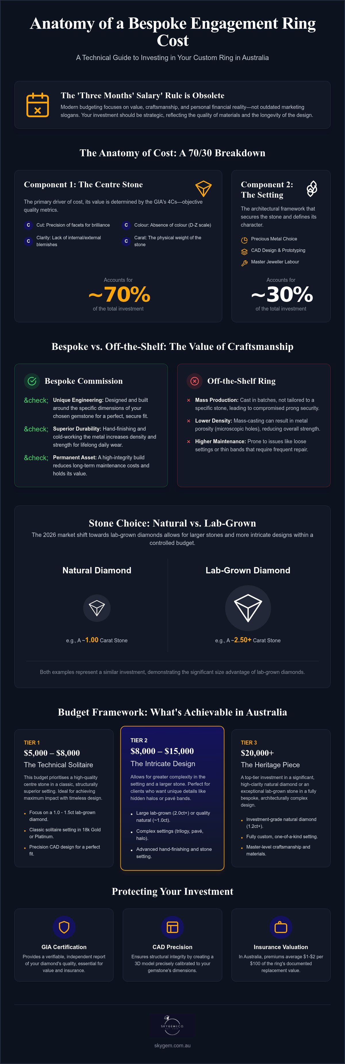 Cost of a bespoke engagement ring australia