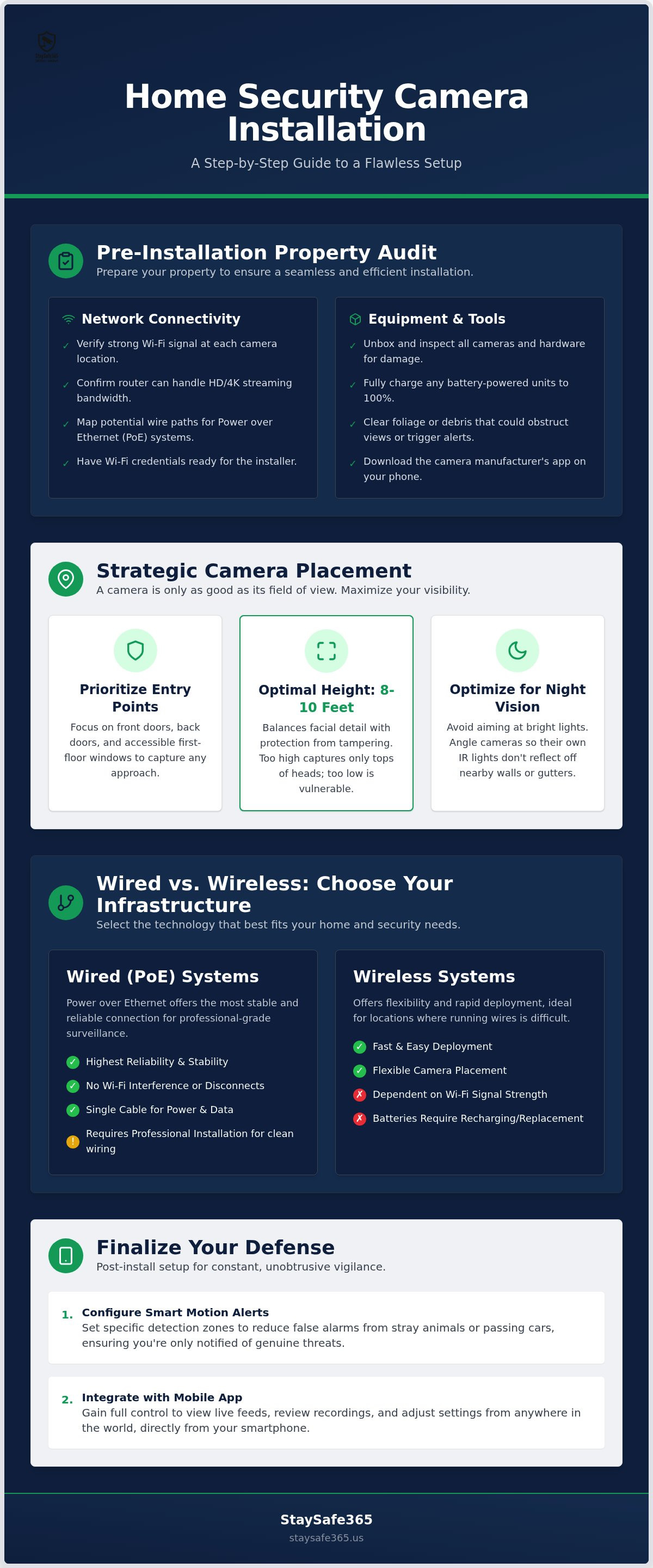 Home security camera installation