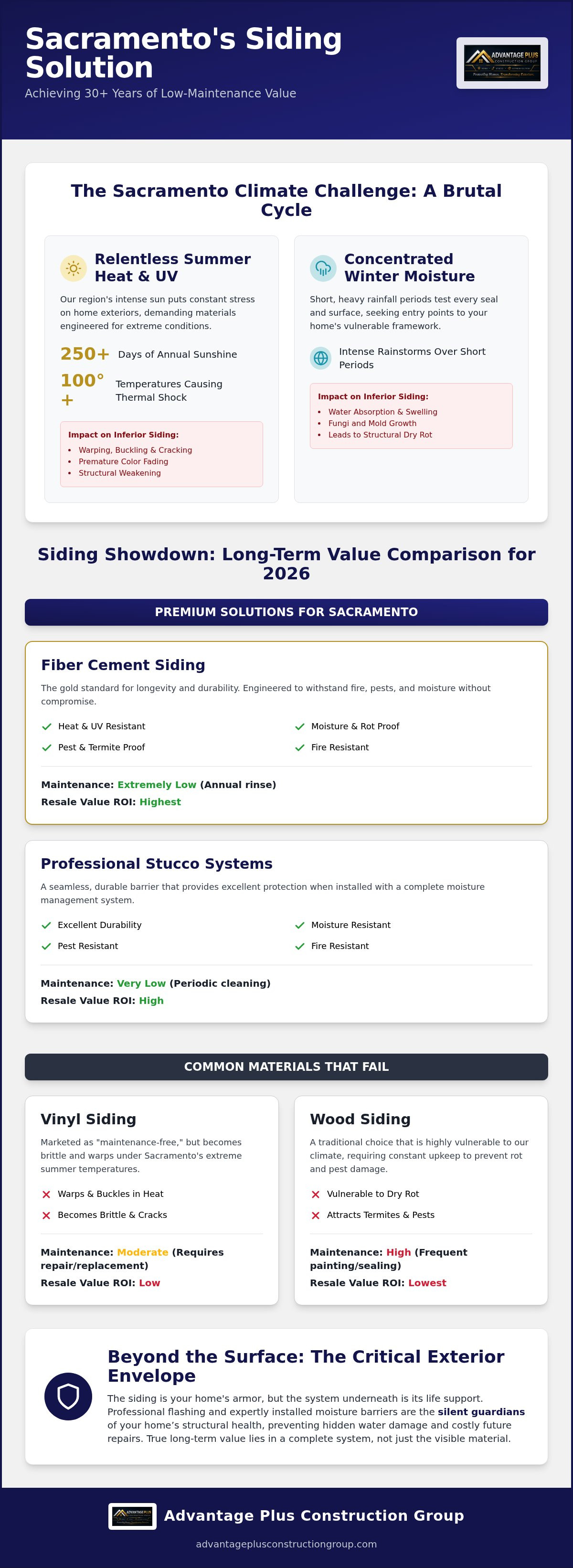 Long term value siding Sacramento