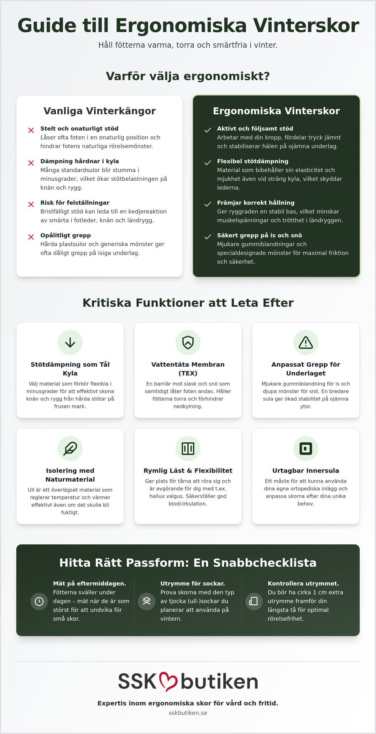 Ergonomiska vinterskor