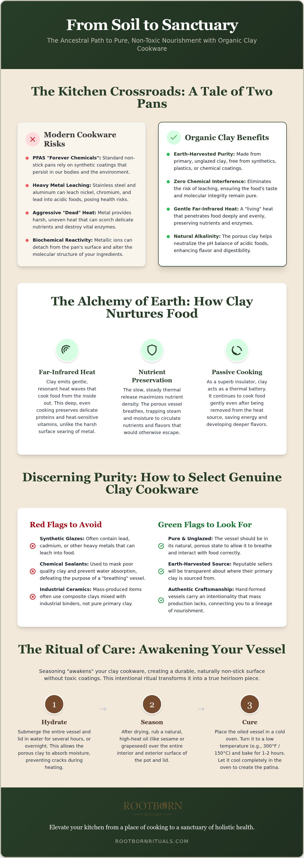 Organic clay cookware