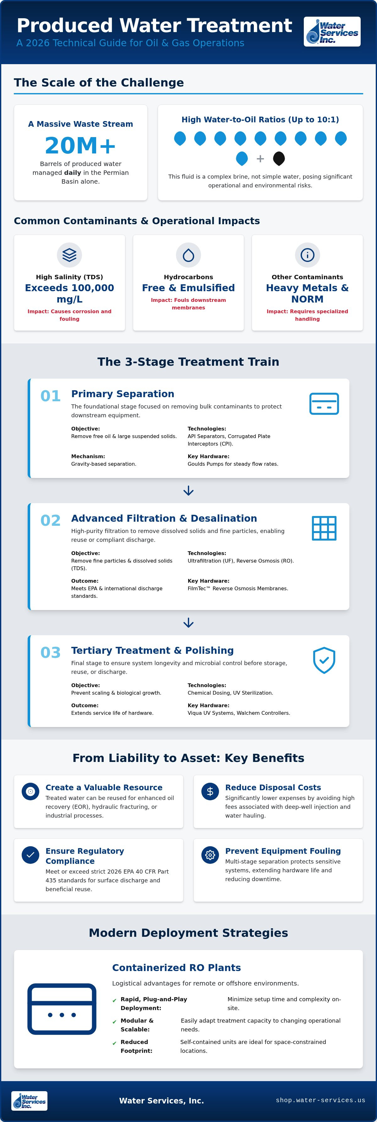 Produced water treatment technologies for oil and gas