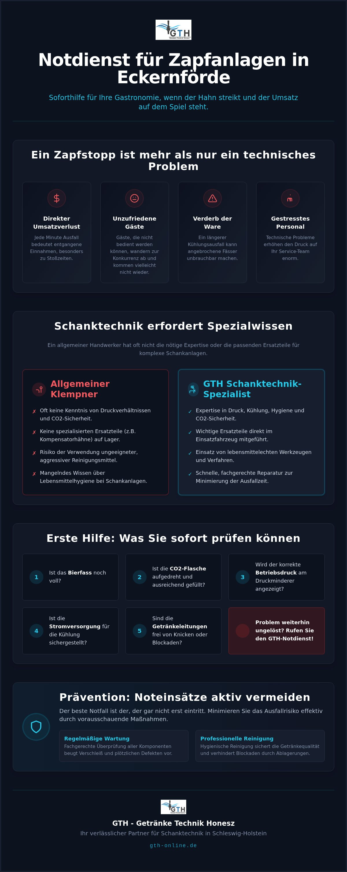 Notdienst für Zapfanlagen Eckernförde