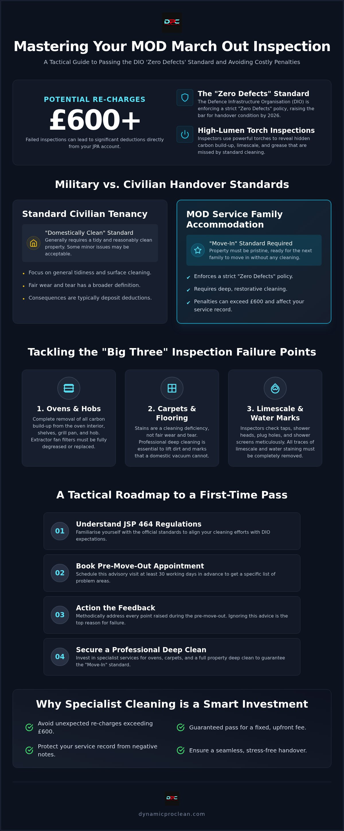 Military housing inspection cleaning