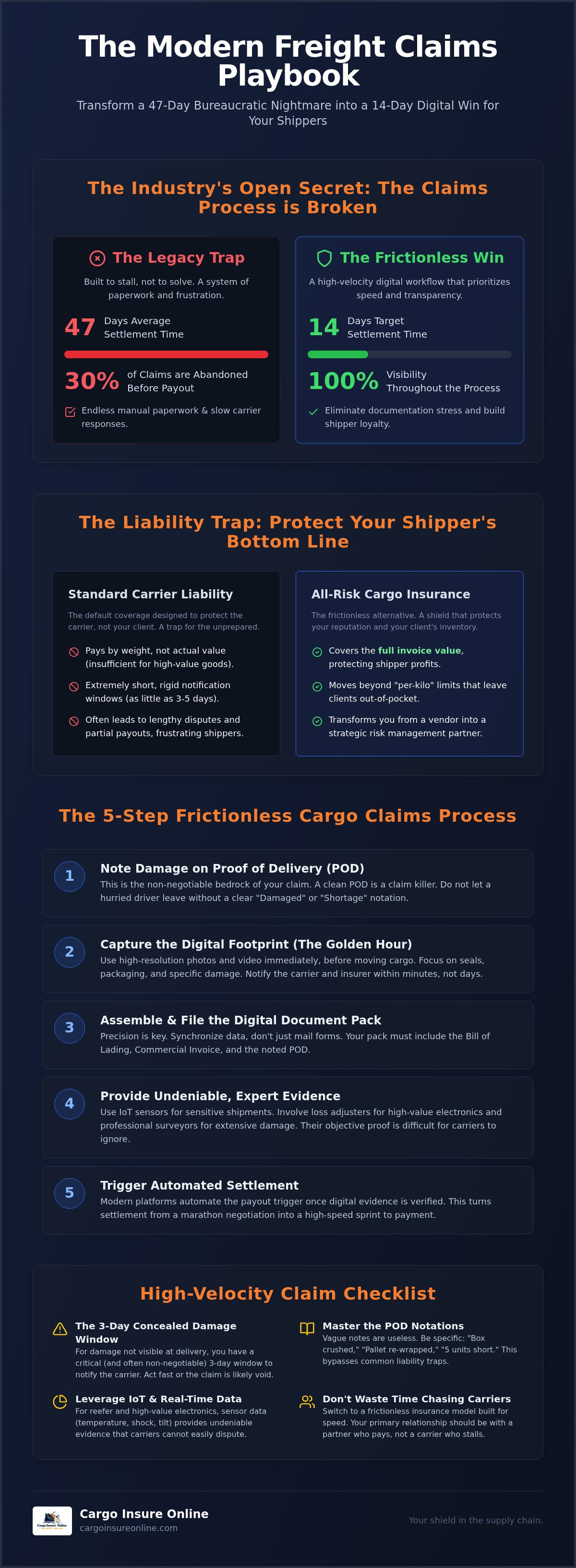 Freight forwarder cargo claims process