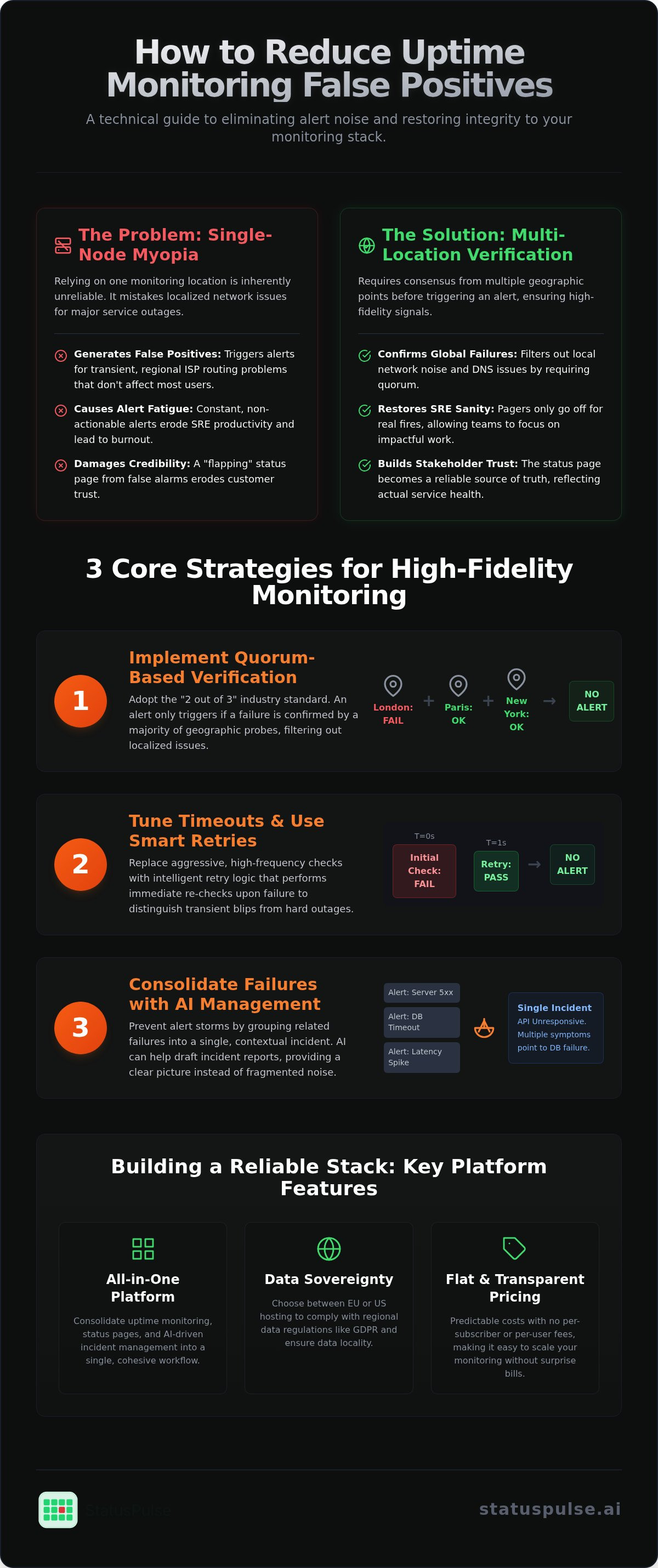 How to reduce uptime monitoring false positives