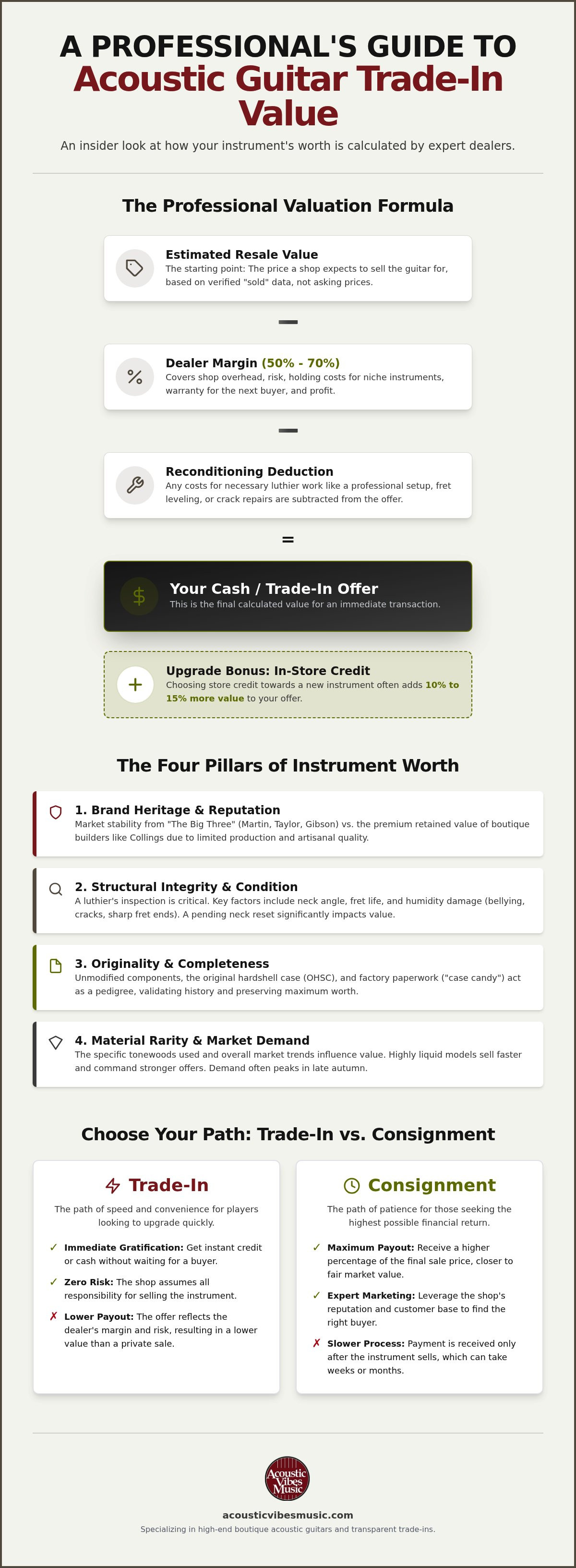 Acoustic guitar trade in value