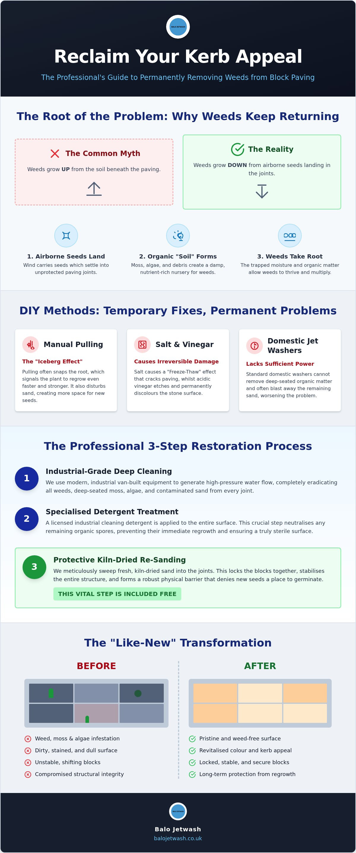 How to remove weeds from block paving permanently