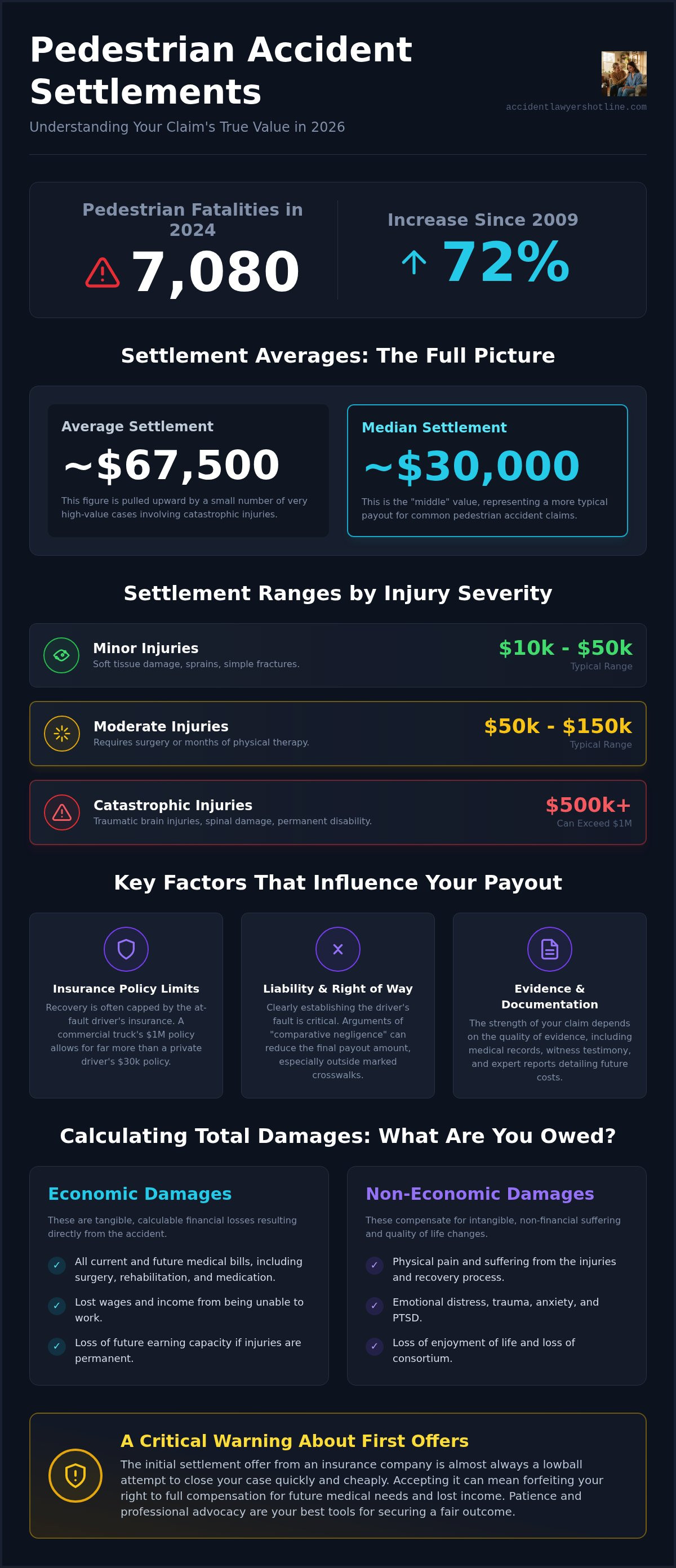 Pedestrian Hit by Car: 2026 Average Settlement Guide