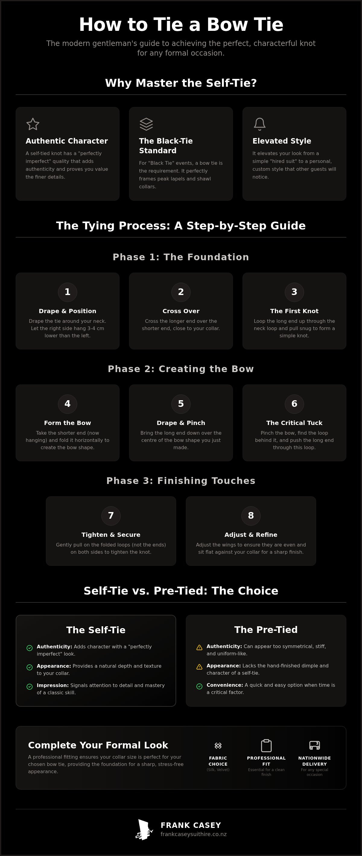 How to tie a bow tie
