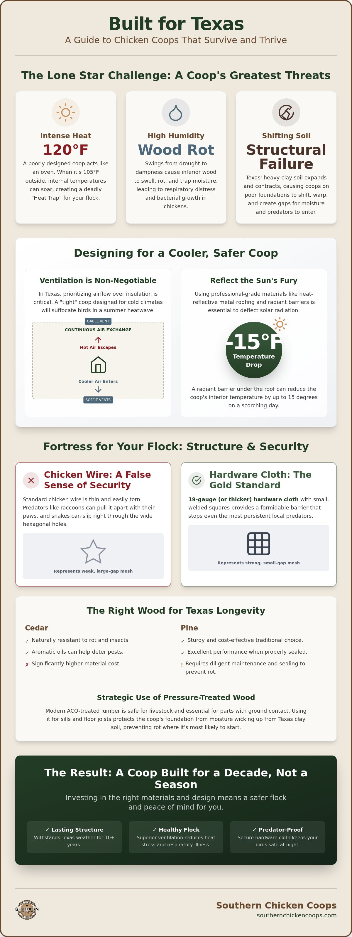 What to look for in a Texas chicken coop