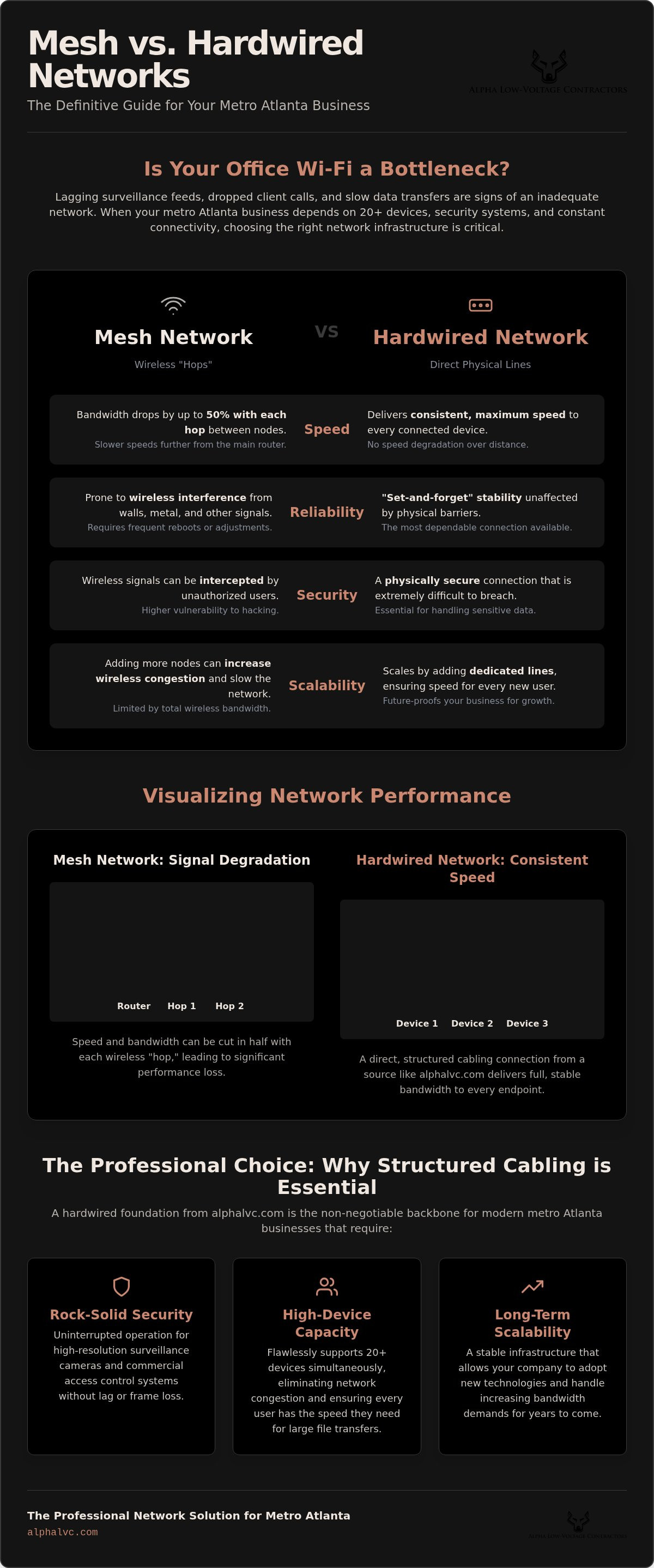 Mesh vs hardwired network business