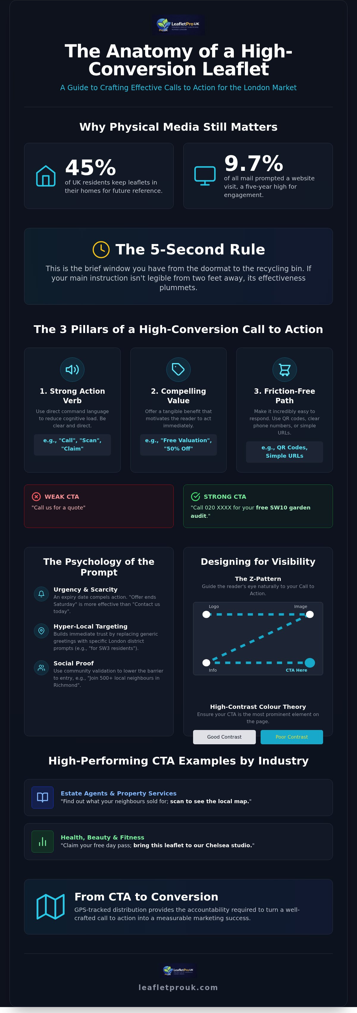 Leaflet call to action examples