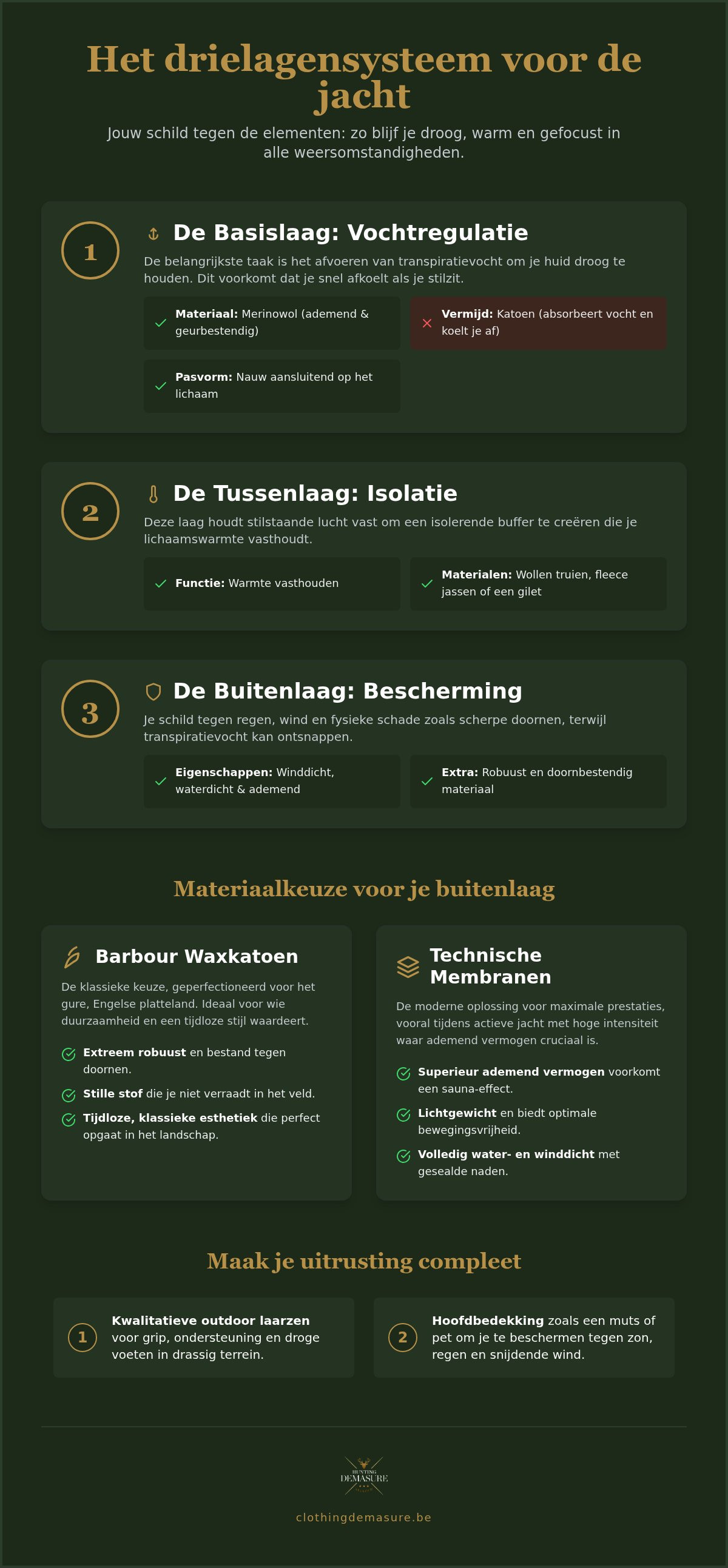 Jachtkleding voor alle weersomstandigheden