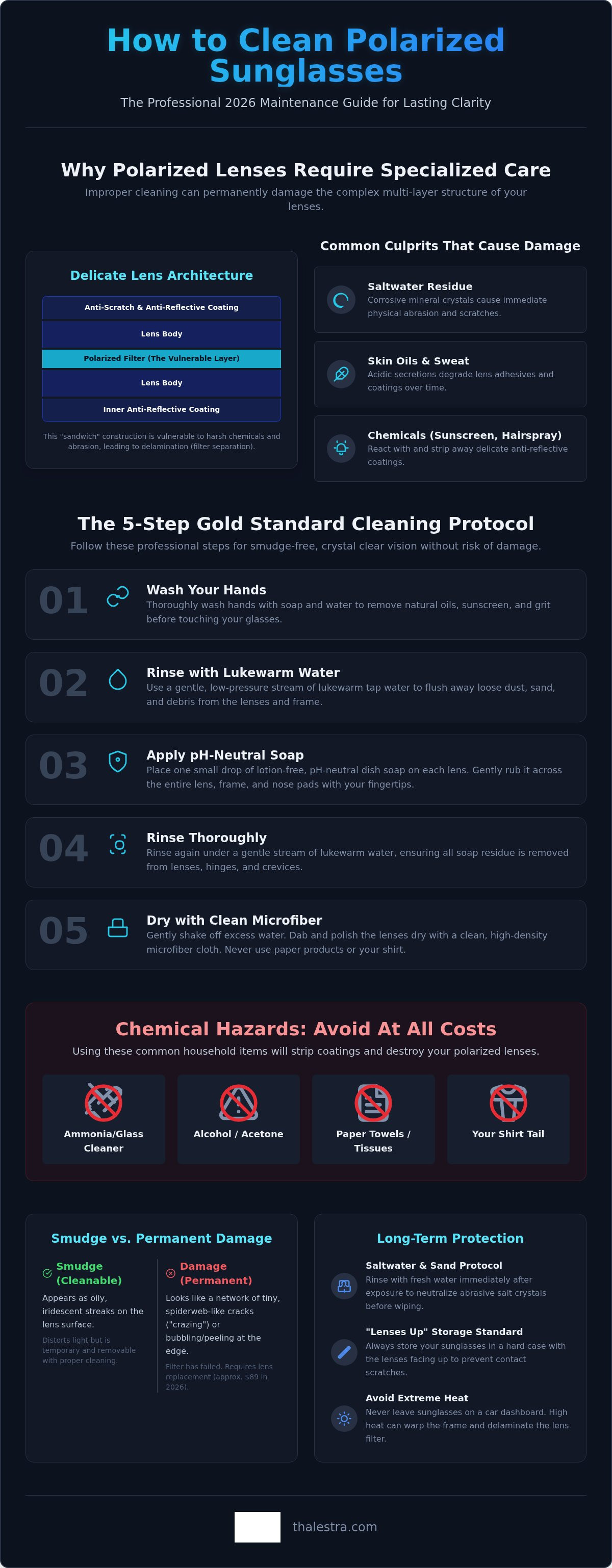 How to clean polarized sunglasses