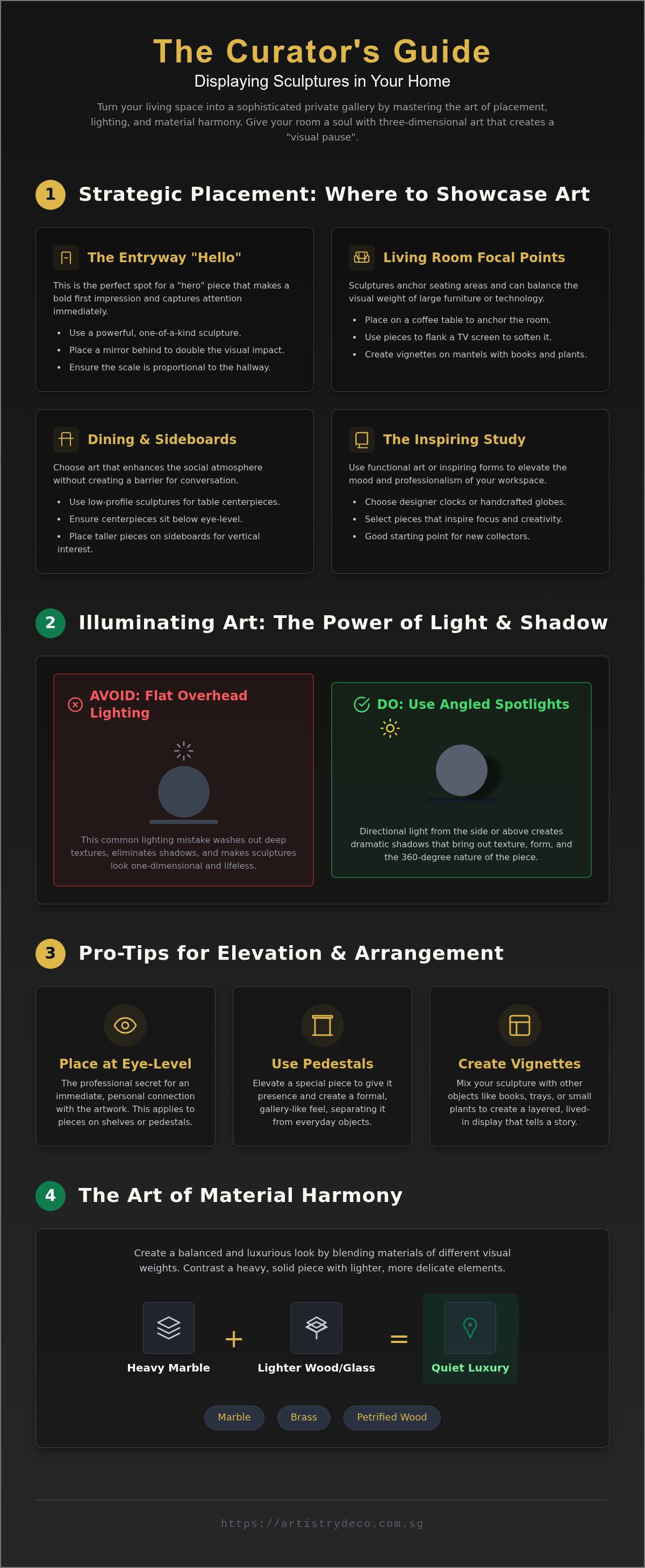 How to display sculptures in your home