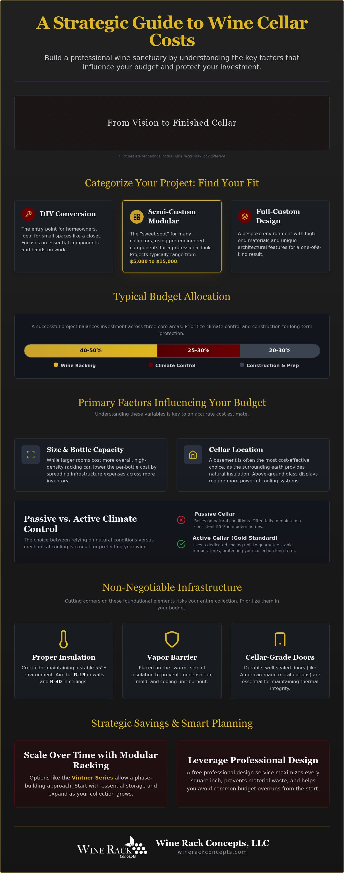 Wine cellar cost breakdown
