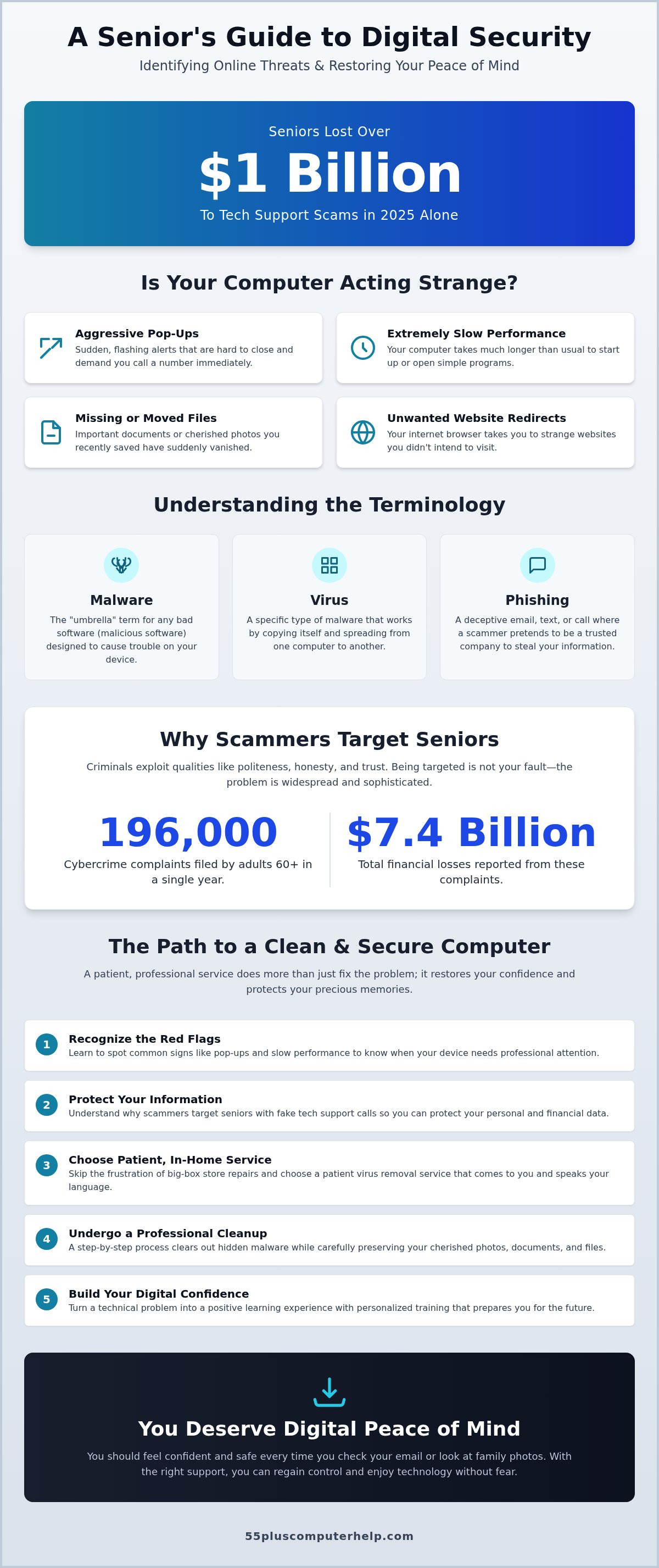Virus removal service for seniors