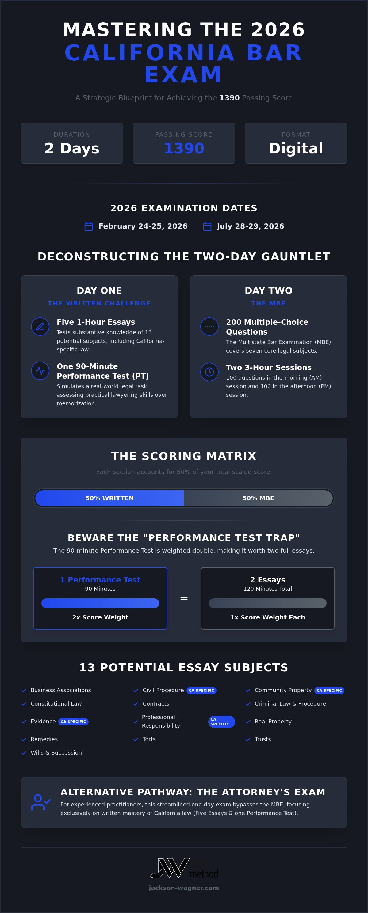 California bar exam format