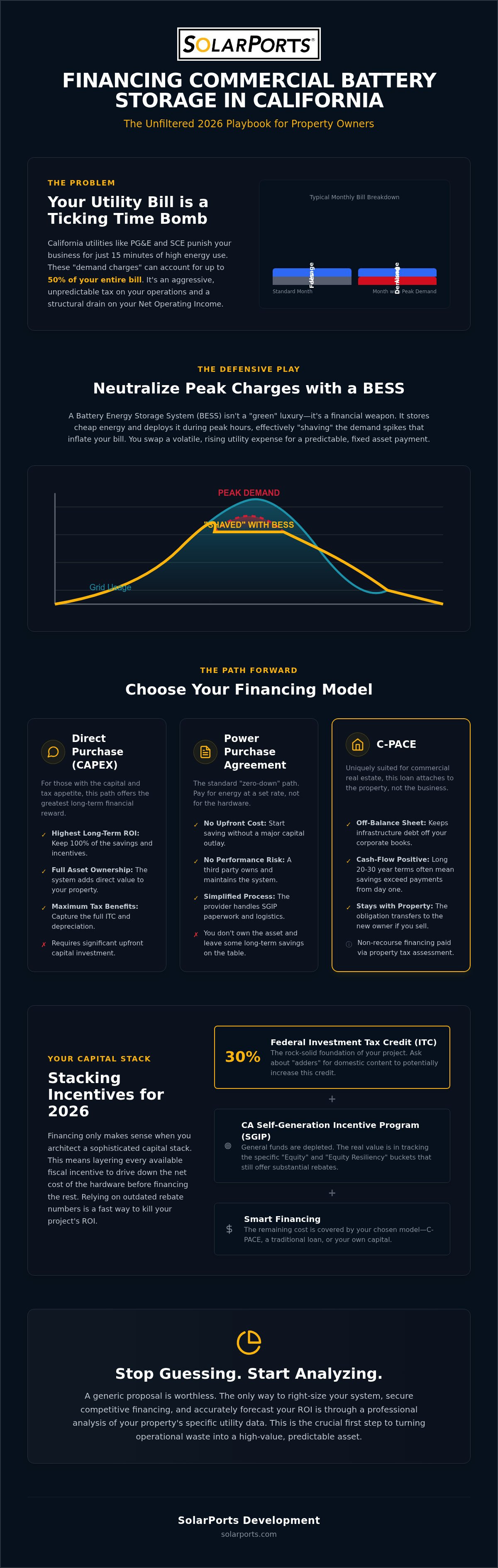Financing commercial battery storage California