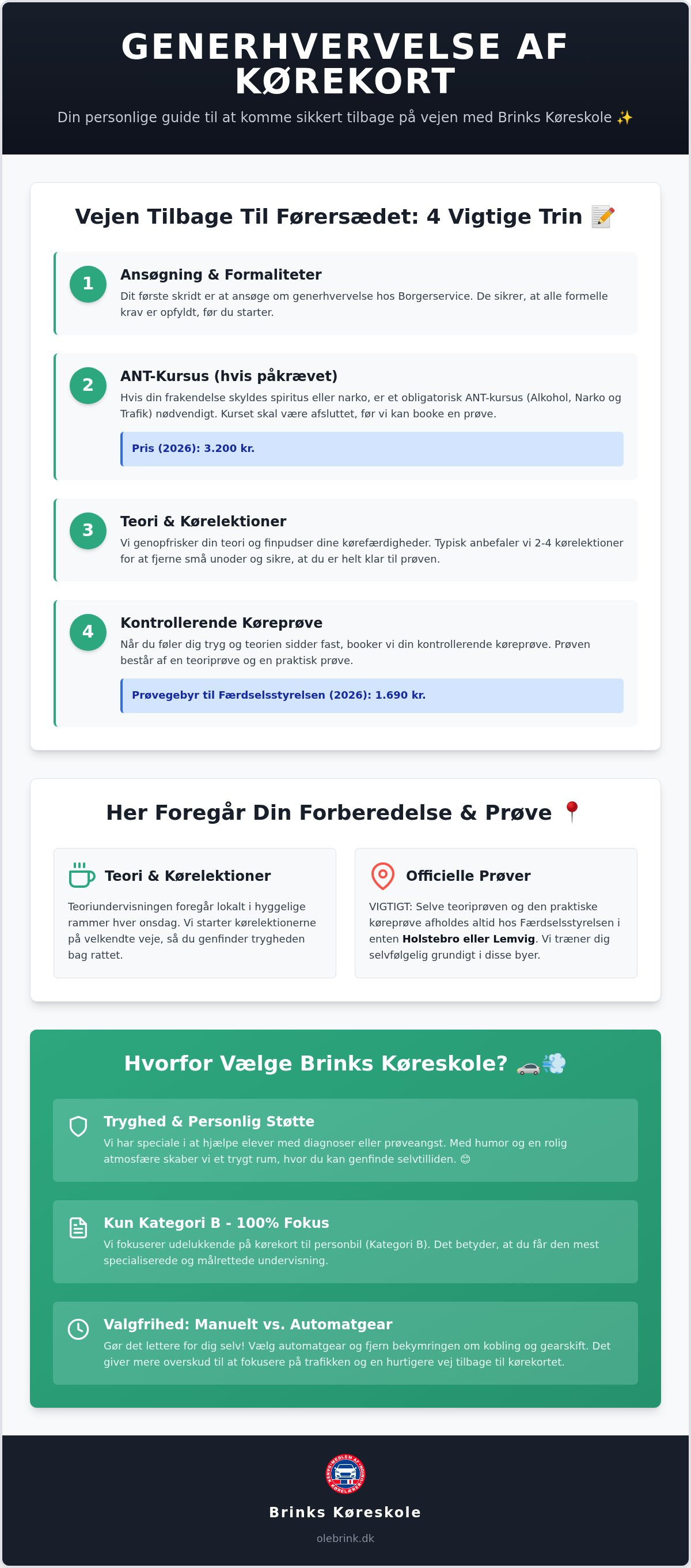 Generhvervelse af kørekort Struer