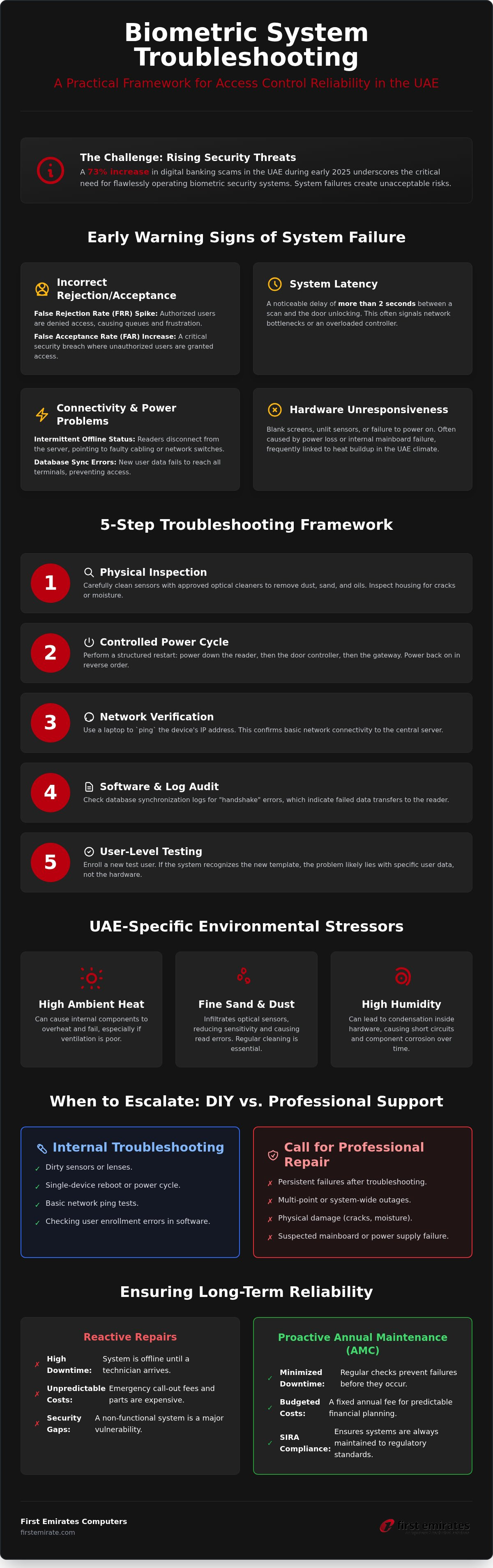 Biometric system troubleshooting UAE