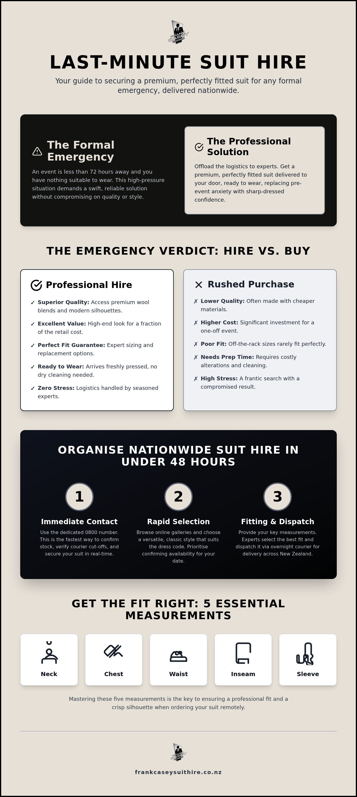 Last minute suit hire New Zealand