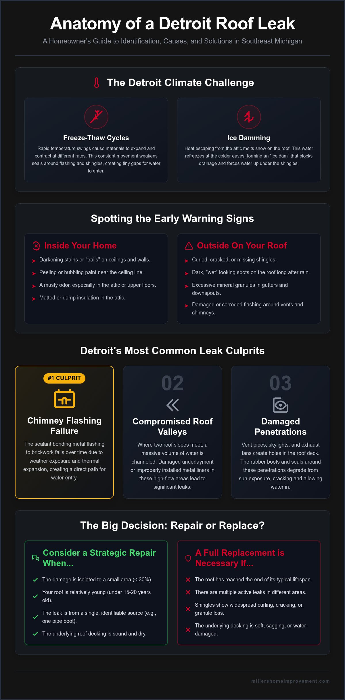 Roof leak repair Detroit