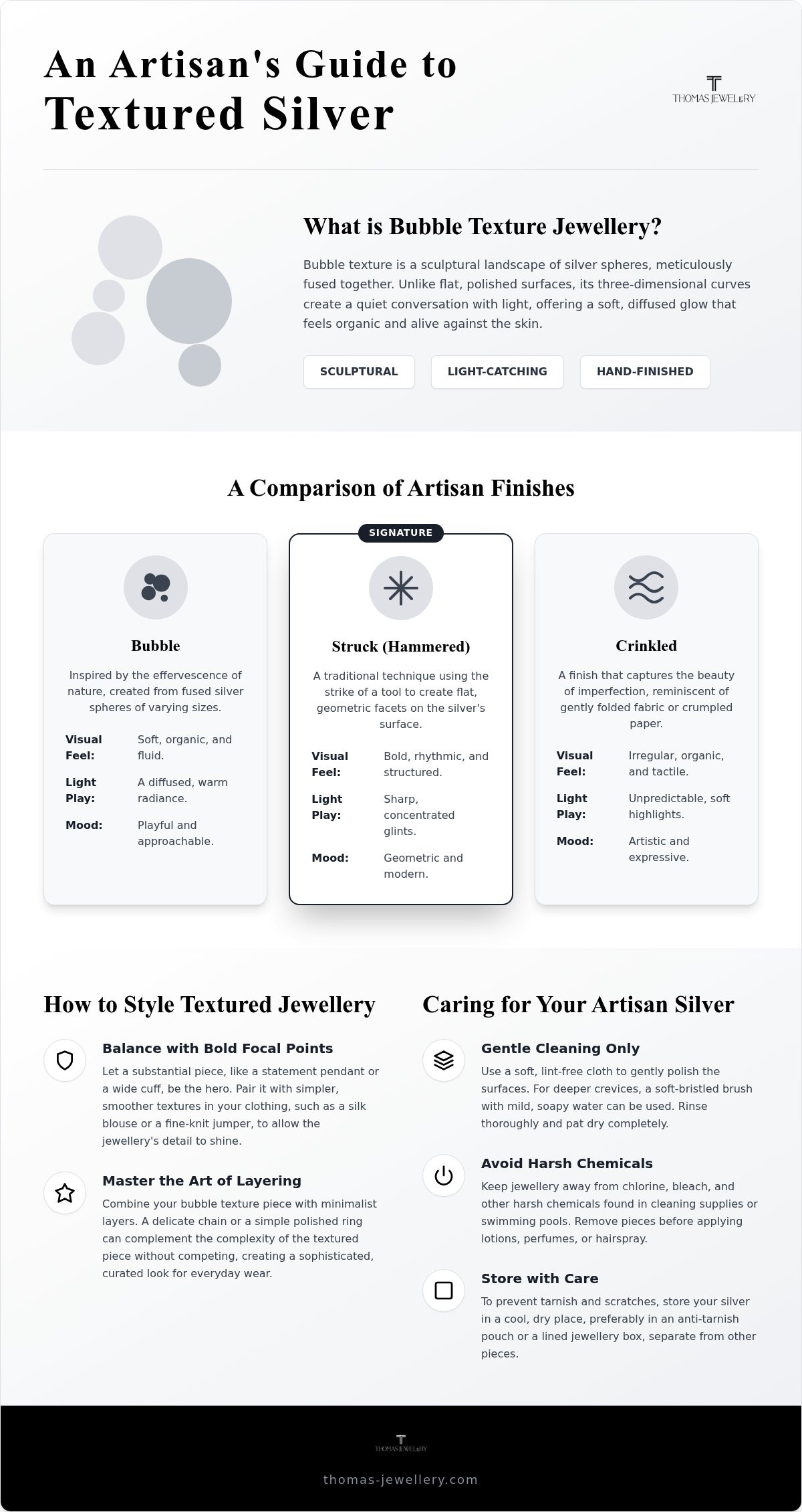Styling bubble texture jewellery