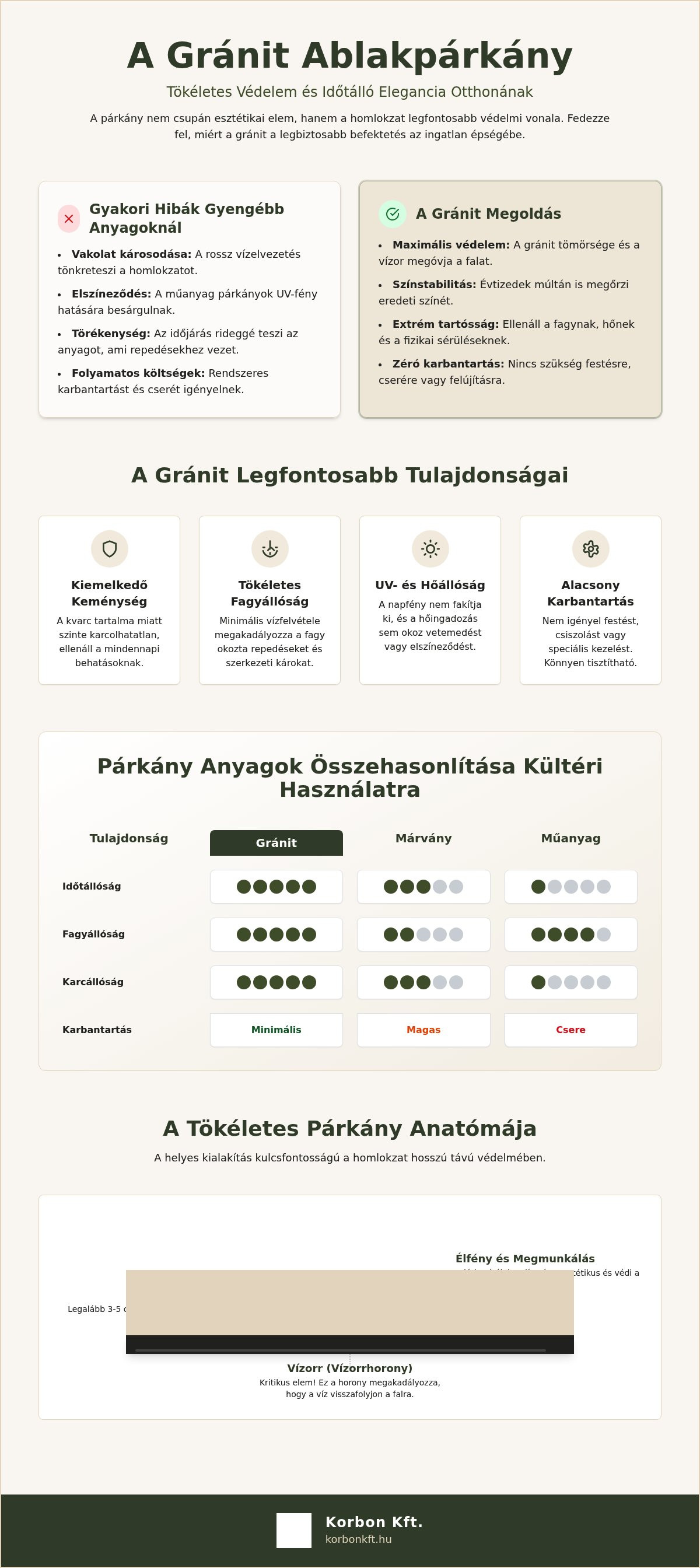 Gránit ablakpárkány