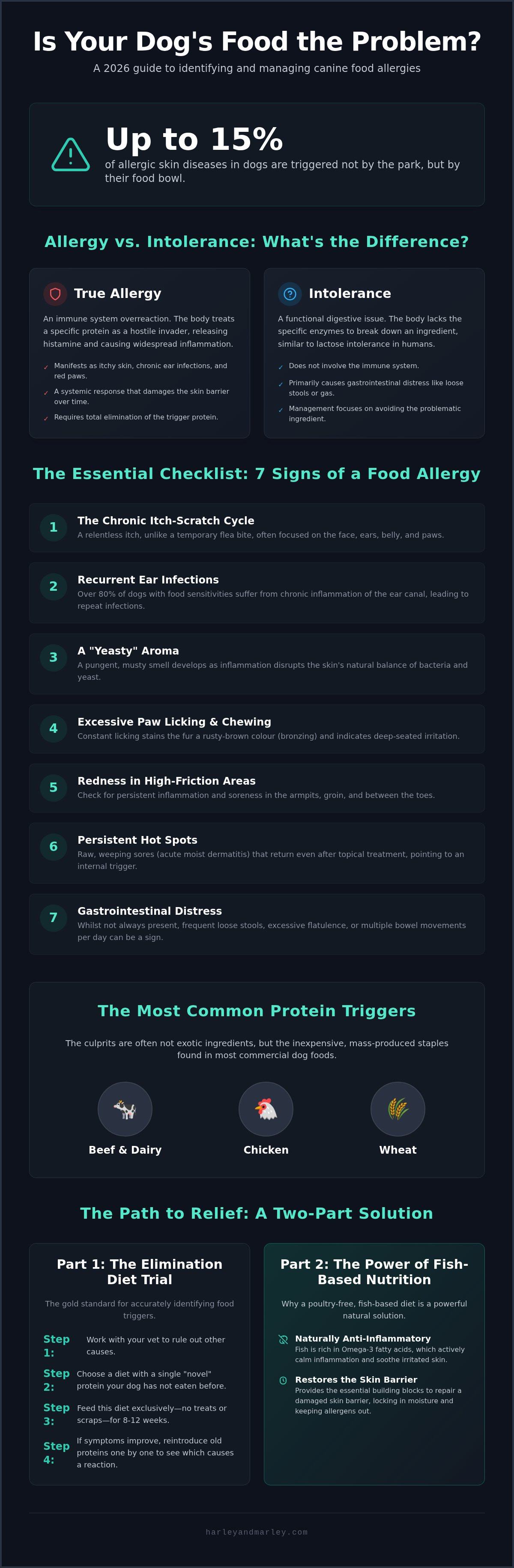 Signs your dog has a food allergy